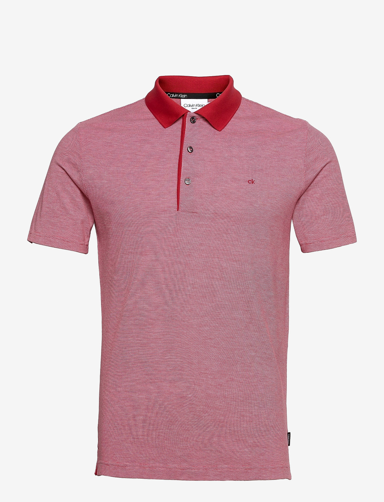 MICRO STRUCTURED SLIM FIT POLO - TRUE ROSE