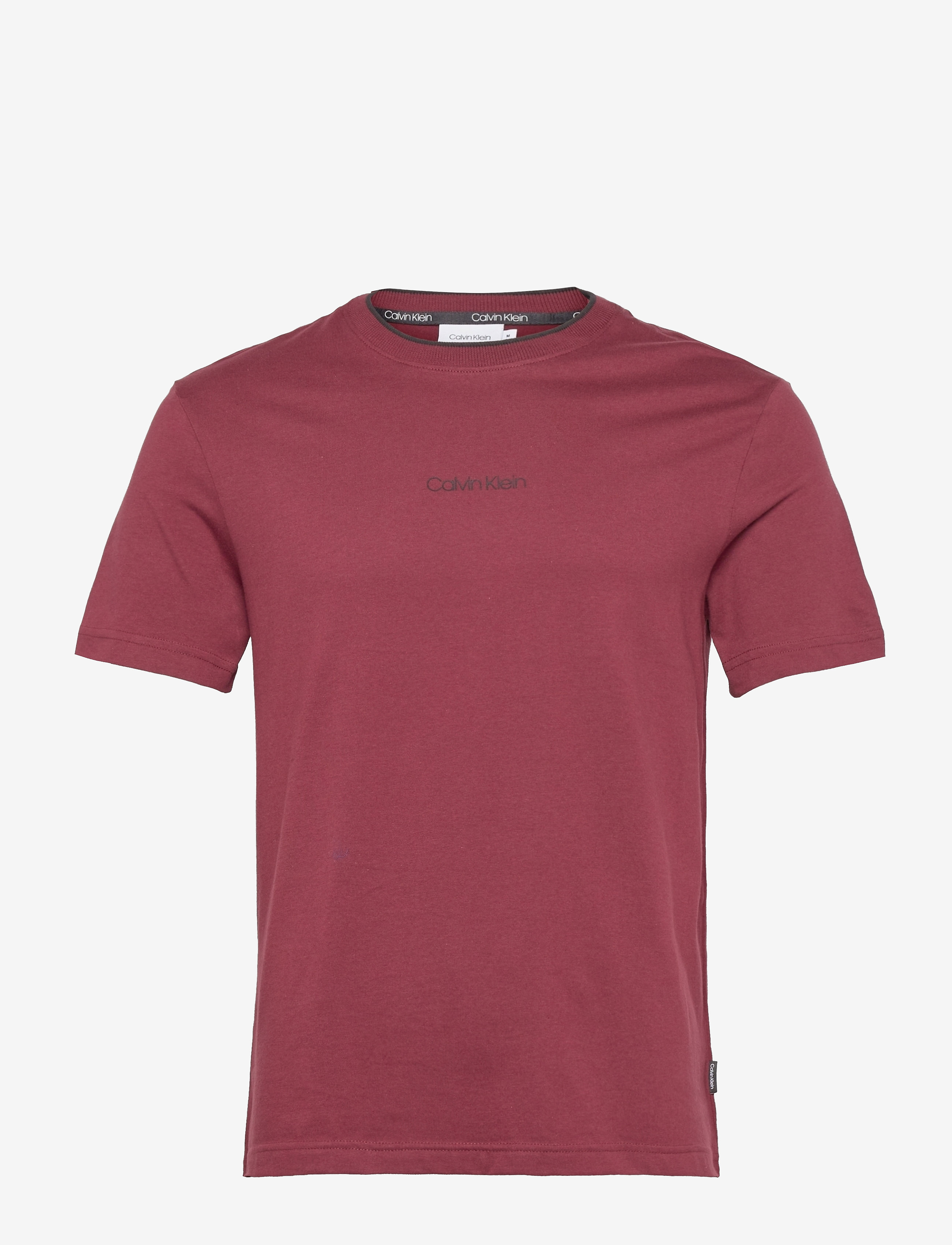 Calvin Klein - CENTER LOGO T-SHIRT - tawny port - 0