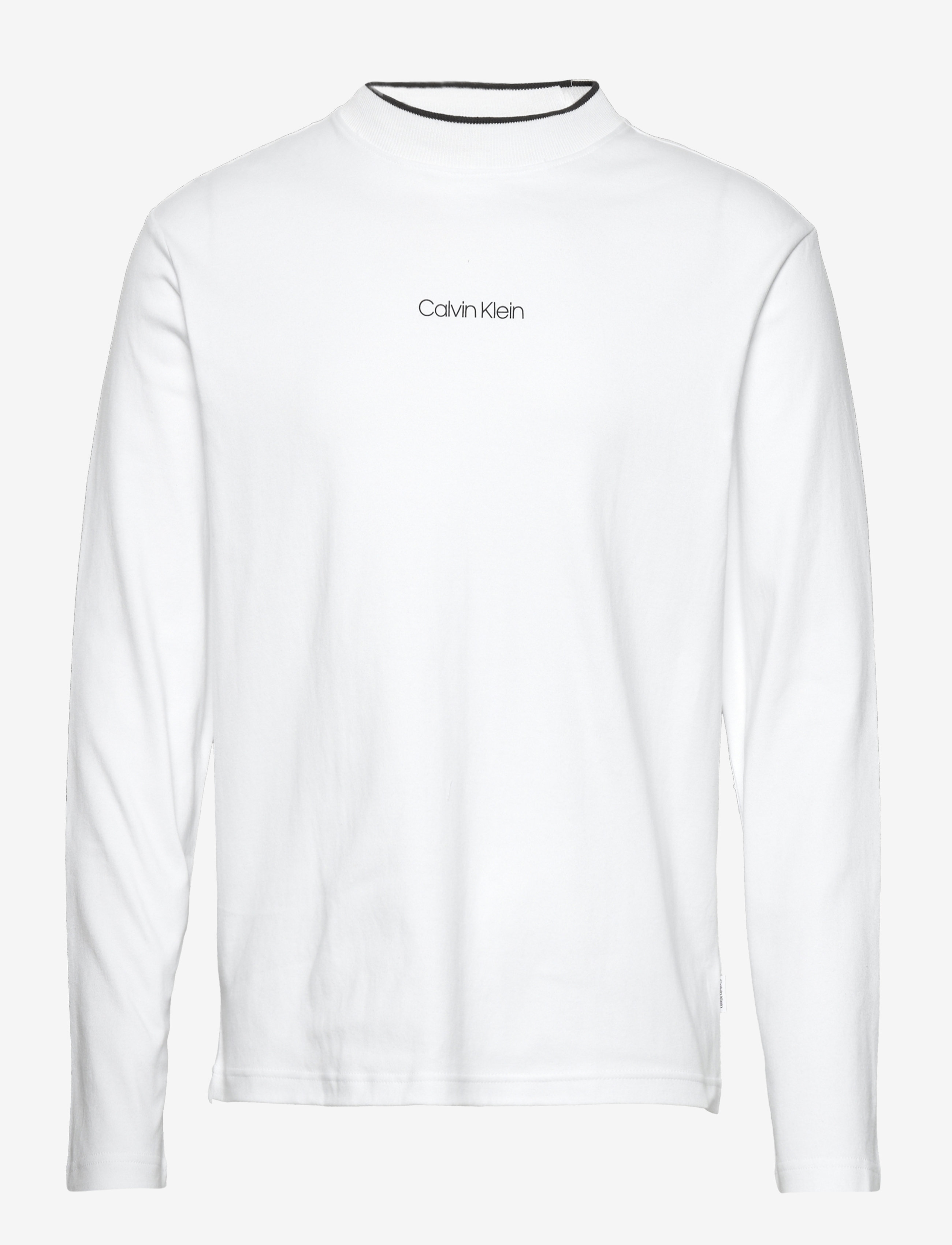 Calvin Klein - CENTER LOGO LONG SLEEVE T-SHIRT - bright white - 0