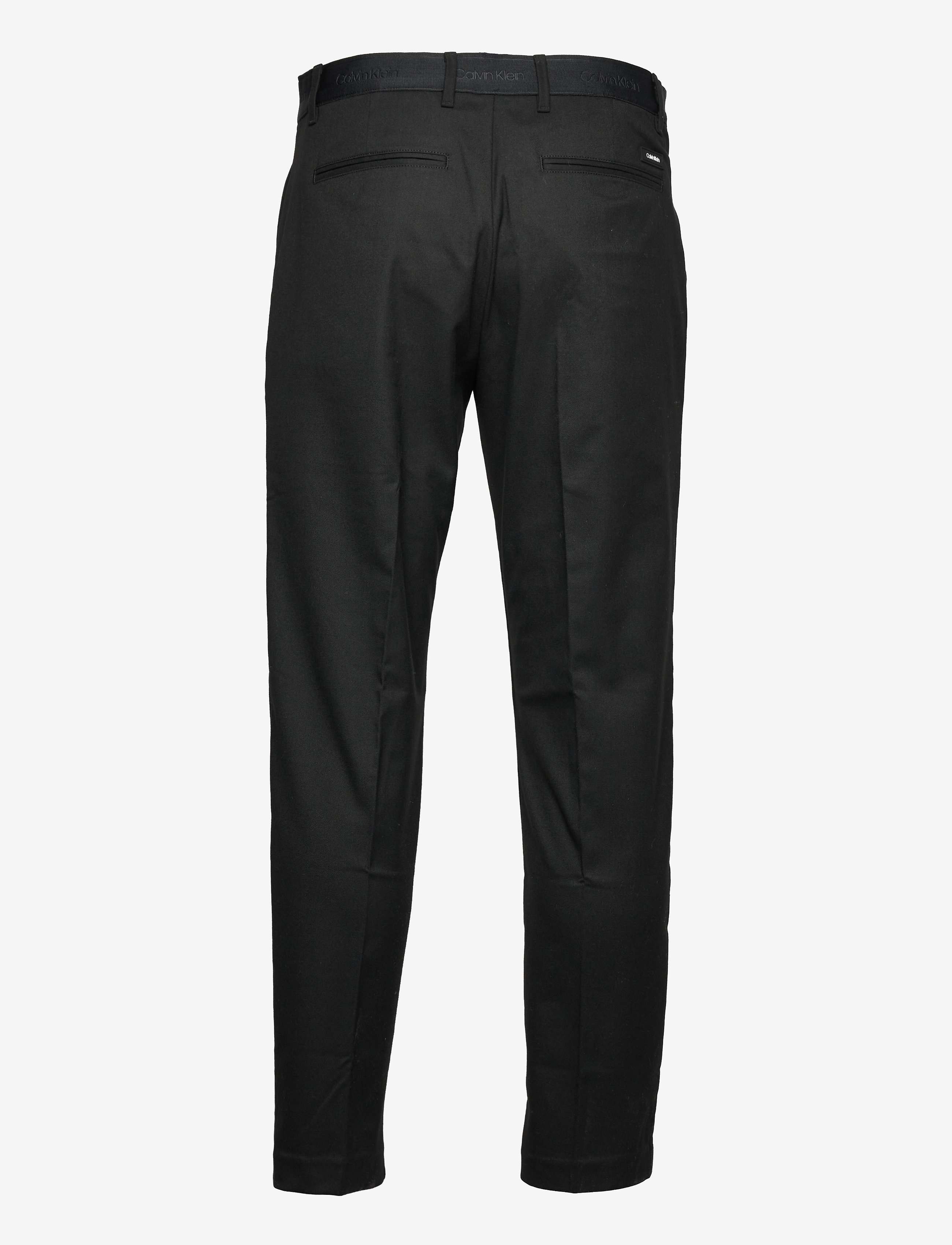 Calvin Klein - MELANGE TWILL TAPERED PLEAT PANT - ck black - 1