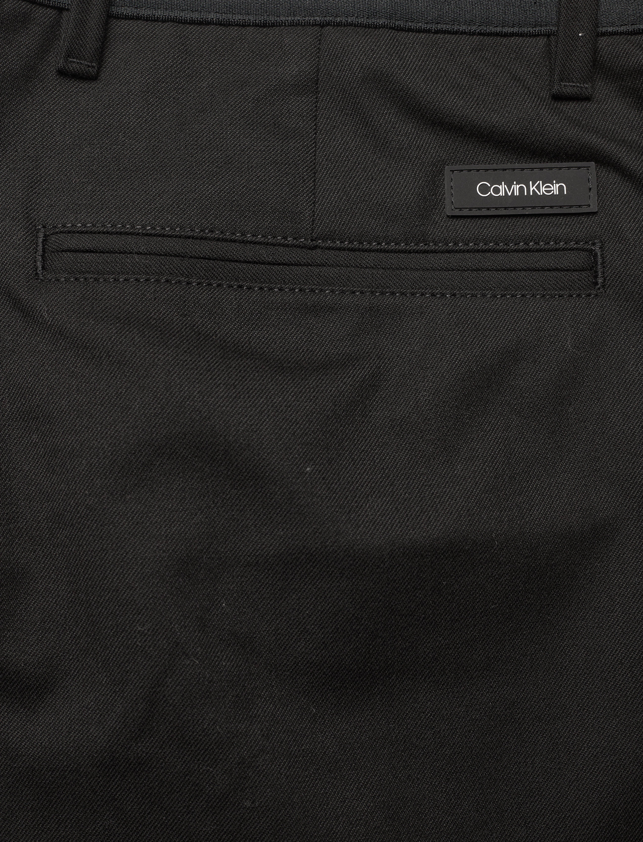 Calvin Klein - MELANGE TWILL TAPERED PLEAT PANT - ck black - 4