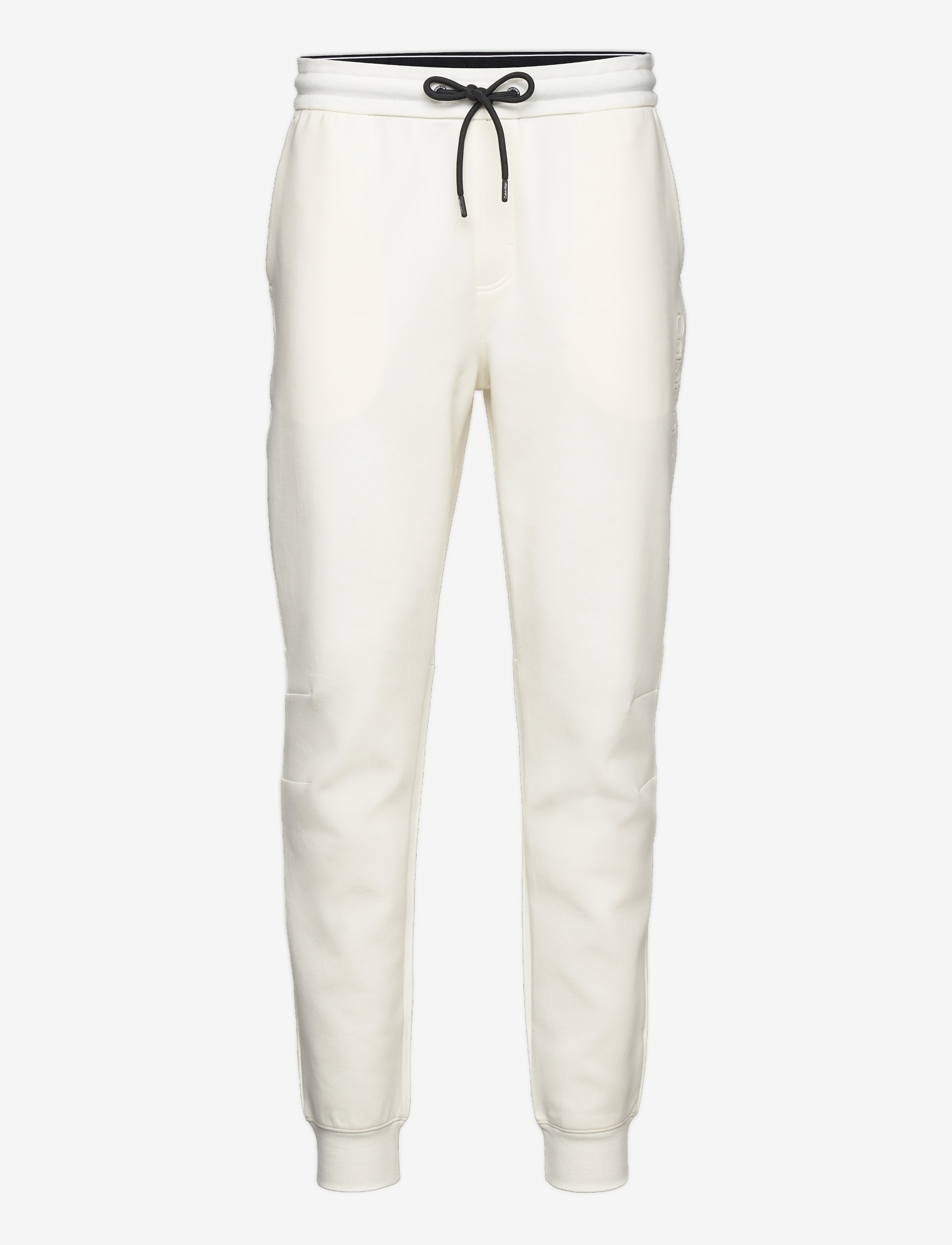 Calvin Klein - COMFORT DEBOSSED LOGO SWEATPANTS - egret - 0