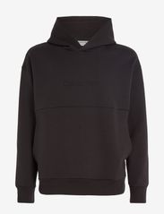 Calvin Klein - COMFORT DEBOSSED LOGO HOODIE - sweatshirts - ck black - 0