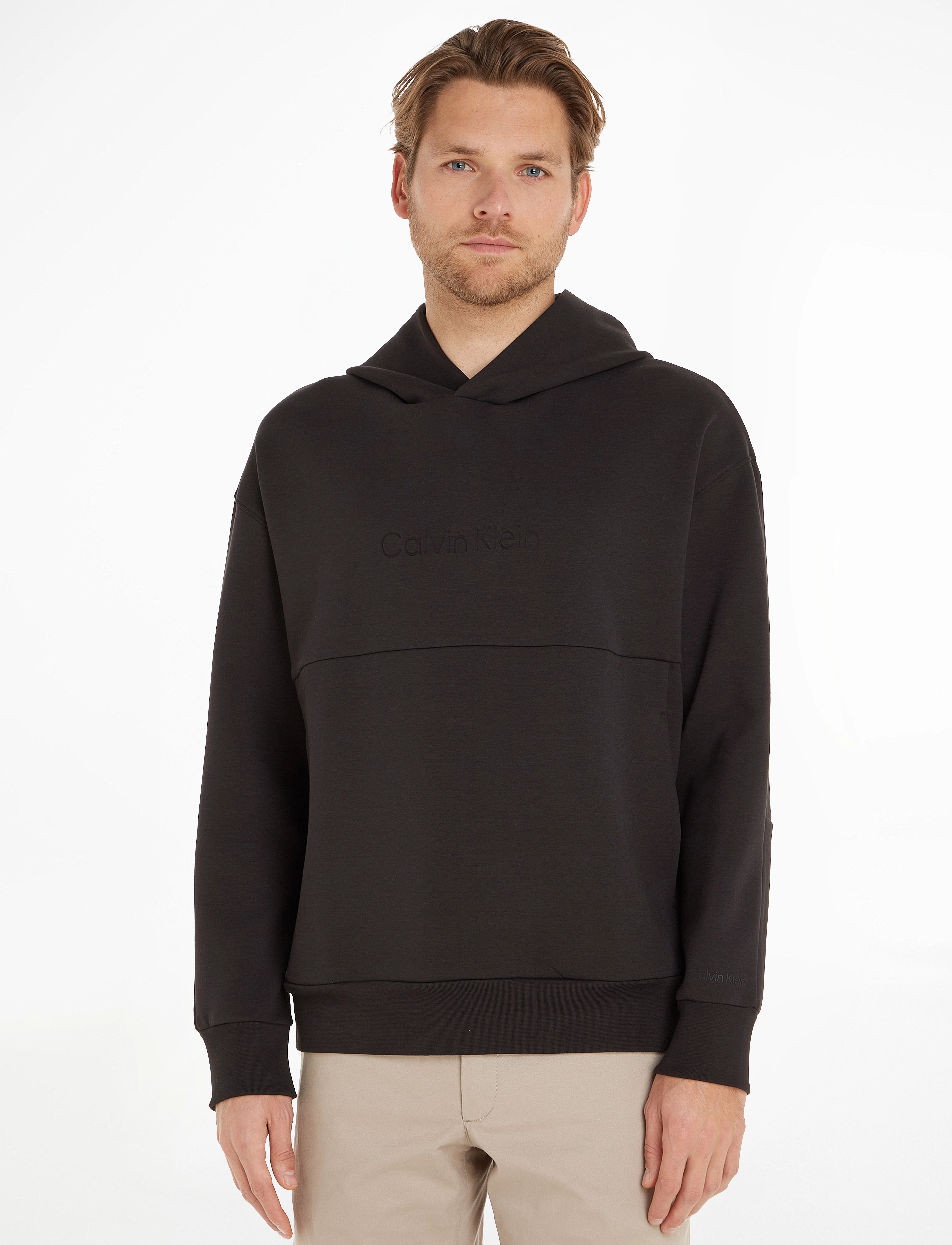 Calvin Klein - COMFORT DEBOSSED LOGO HOODIE - ck black - 1