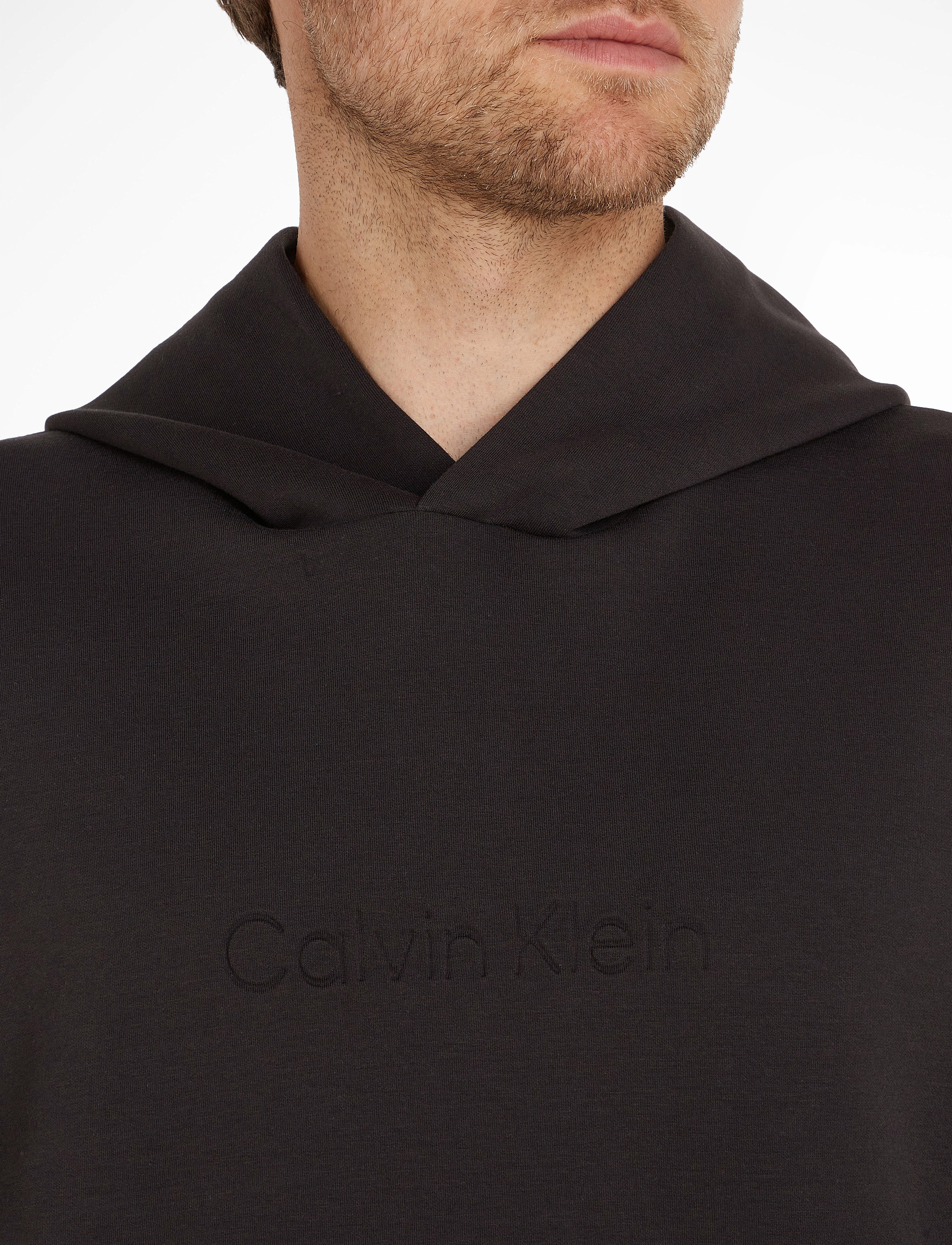 Calvin Klein - COMFORT DEBOSSED LOGO HOODIE - ck black - 3