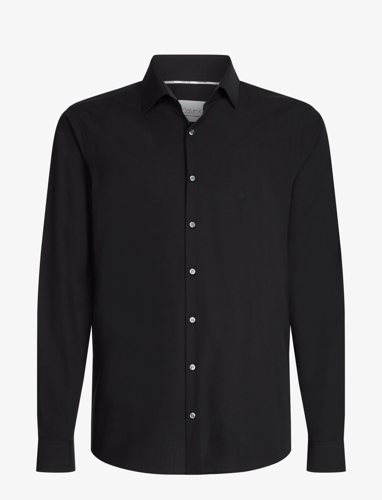 CALVIN KLEIN Poplin Stretch Slim Shirt Schwarz - 42 - Herren
