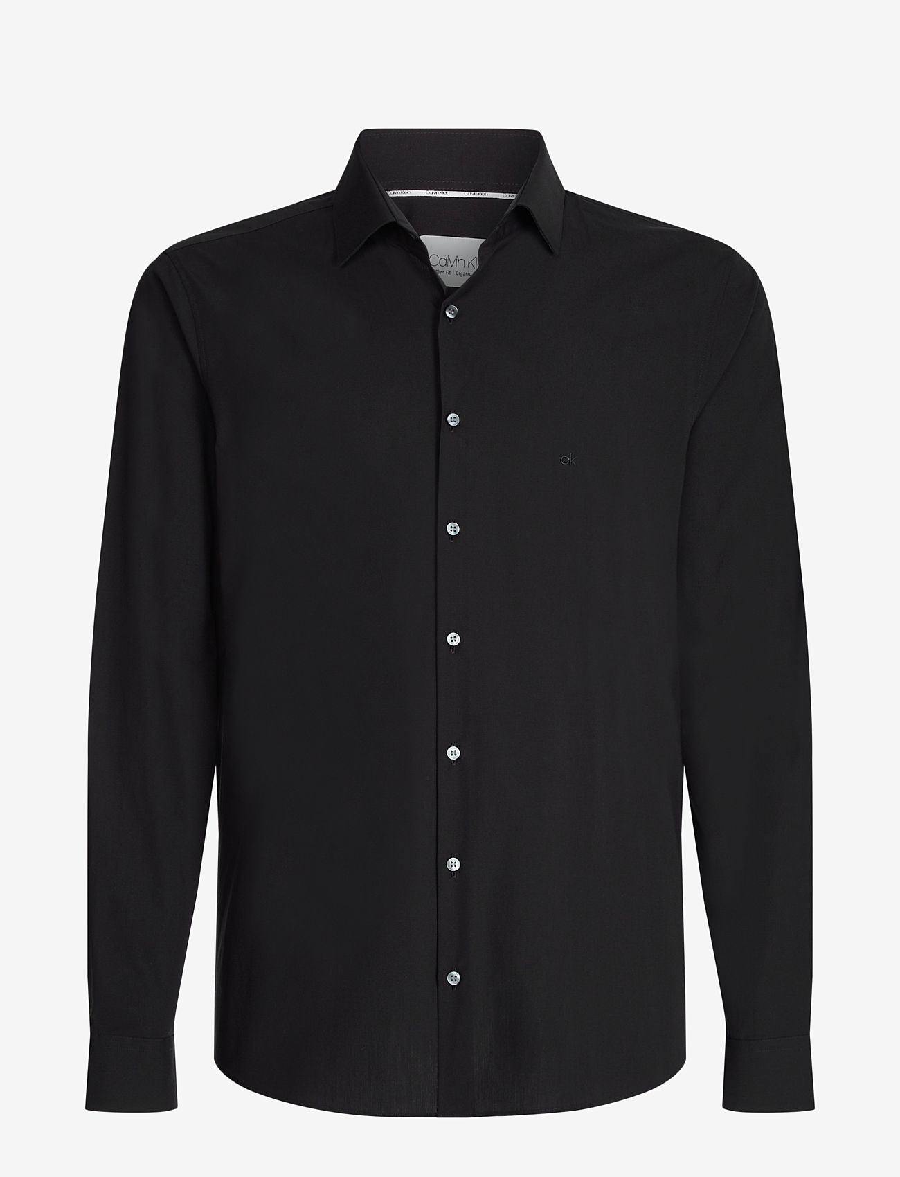 Calvin Klein - POPLIN STRETCH SLIM SHIRT - formālie krekli - black - 1