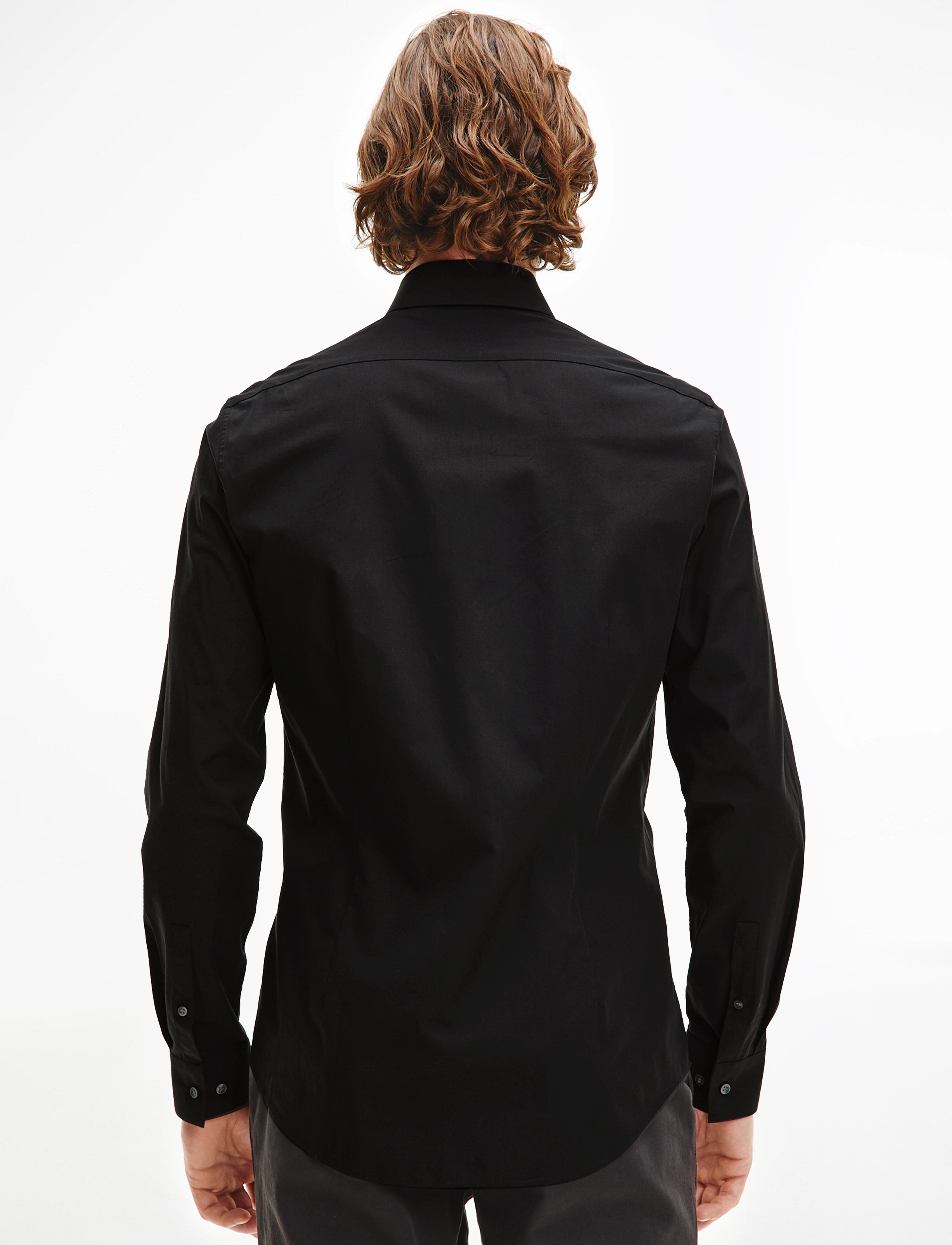 Calvin Klein - POPLIN STRETCH SLIM SHIRT - formelle hemden - black - 3