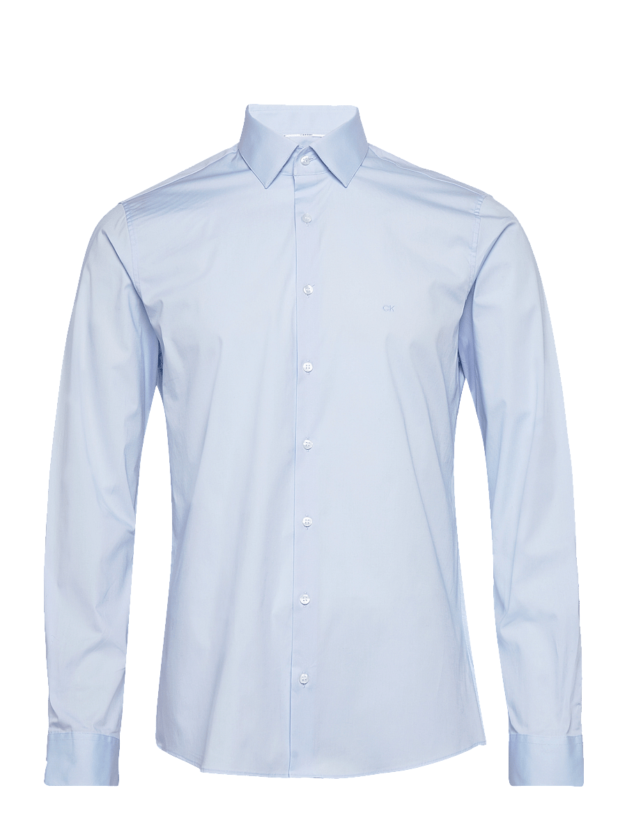 Calvin Klein - POPLIN STRETCH SLIM SHIRT - pidulikud särgid - calm blue - 1