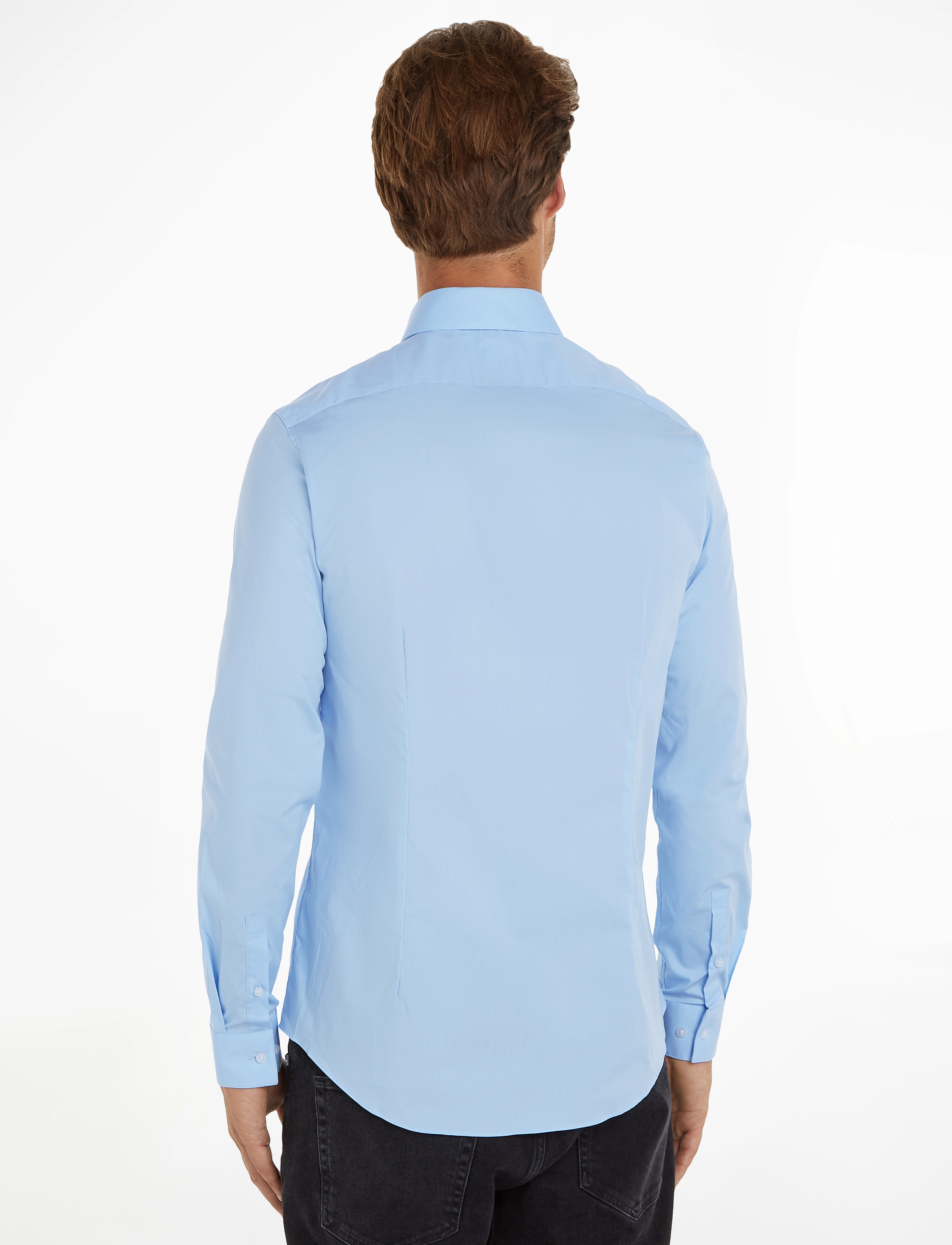 Calvin Klein - POPLIN STRETCH SLIM SHIRT - pidulikud särgid - calm blue - 3
