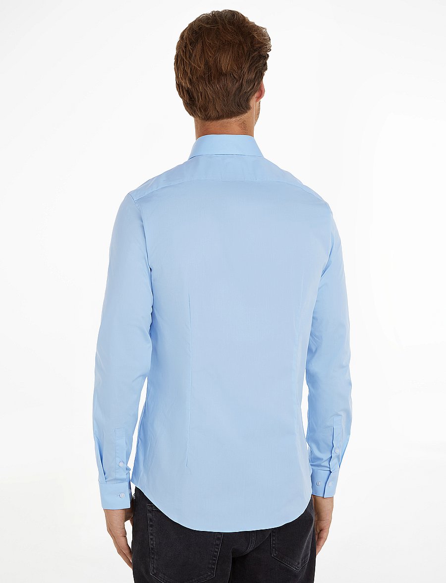 Calvin Klein - POPLIN STRETCH SLIM SHIRT - pidulikud särgid - calm blue - 3