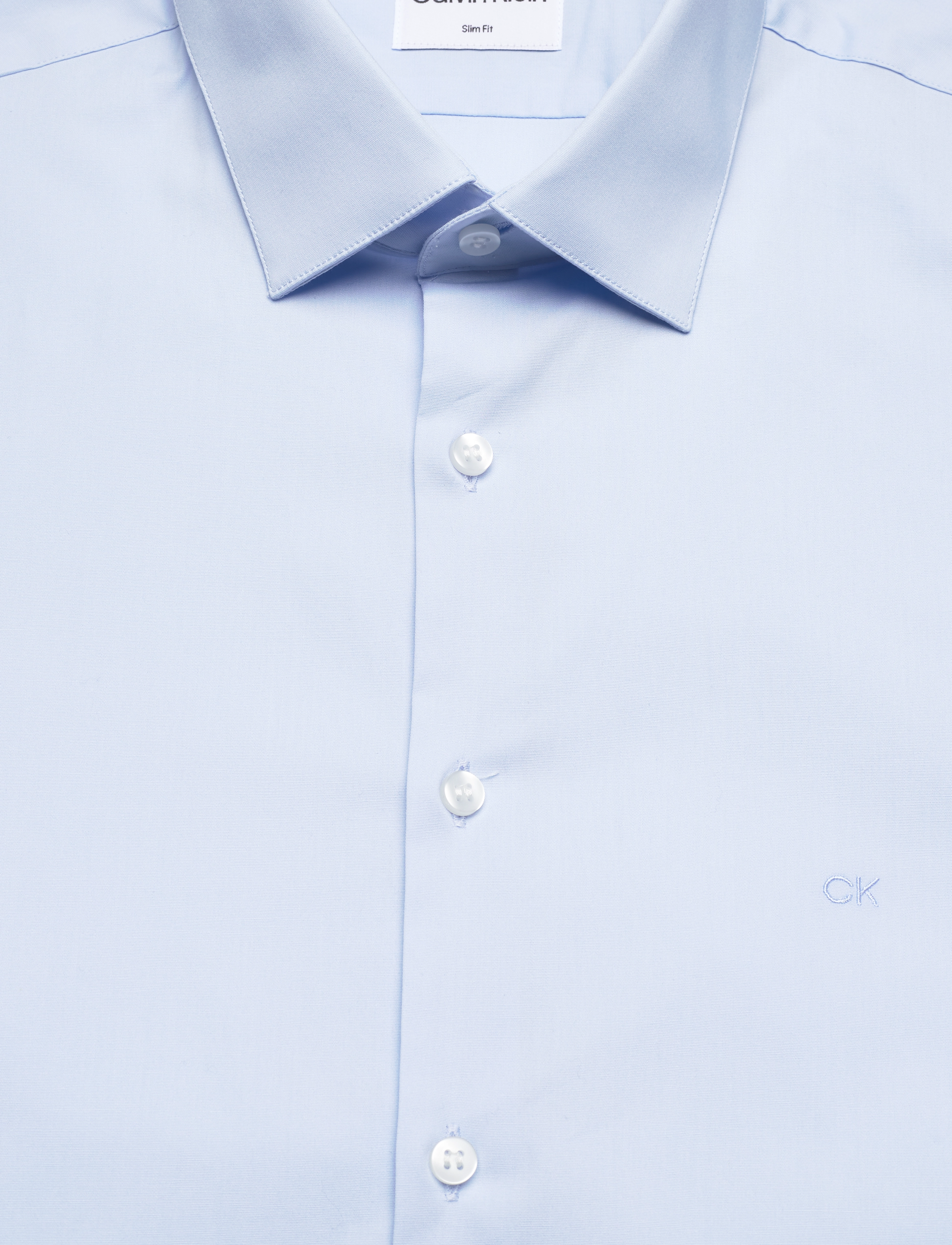 Calvin Klein - POPLIN STRETCH SLIM SHIRT - pidulikud särgid - calm blue - 5