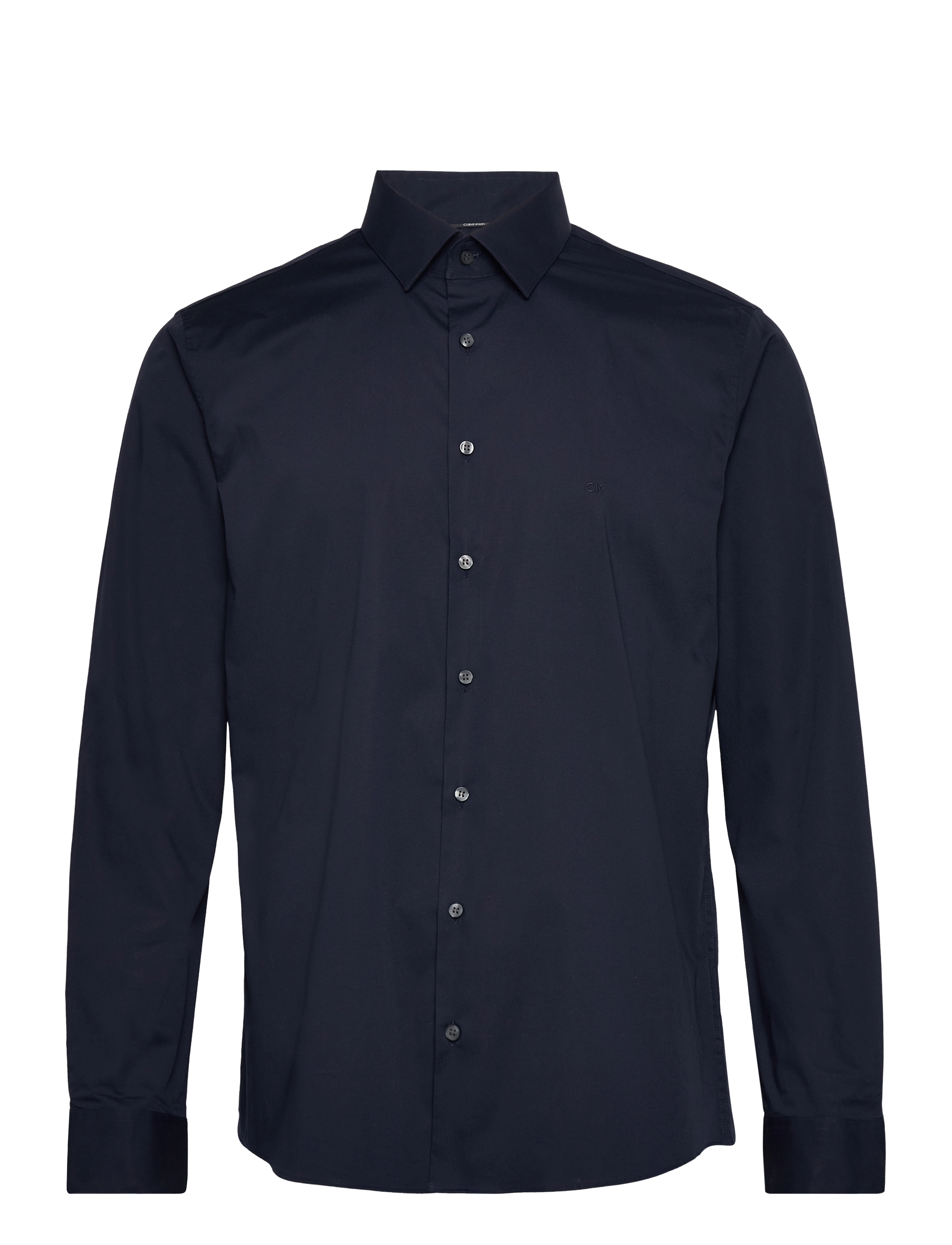 CALVIN KLEIN Poplin Stretch Slim Shirt Navy - 44 - Herren
