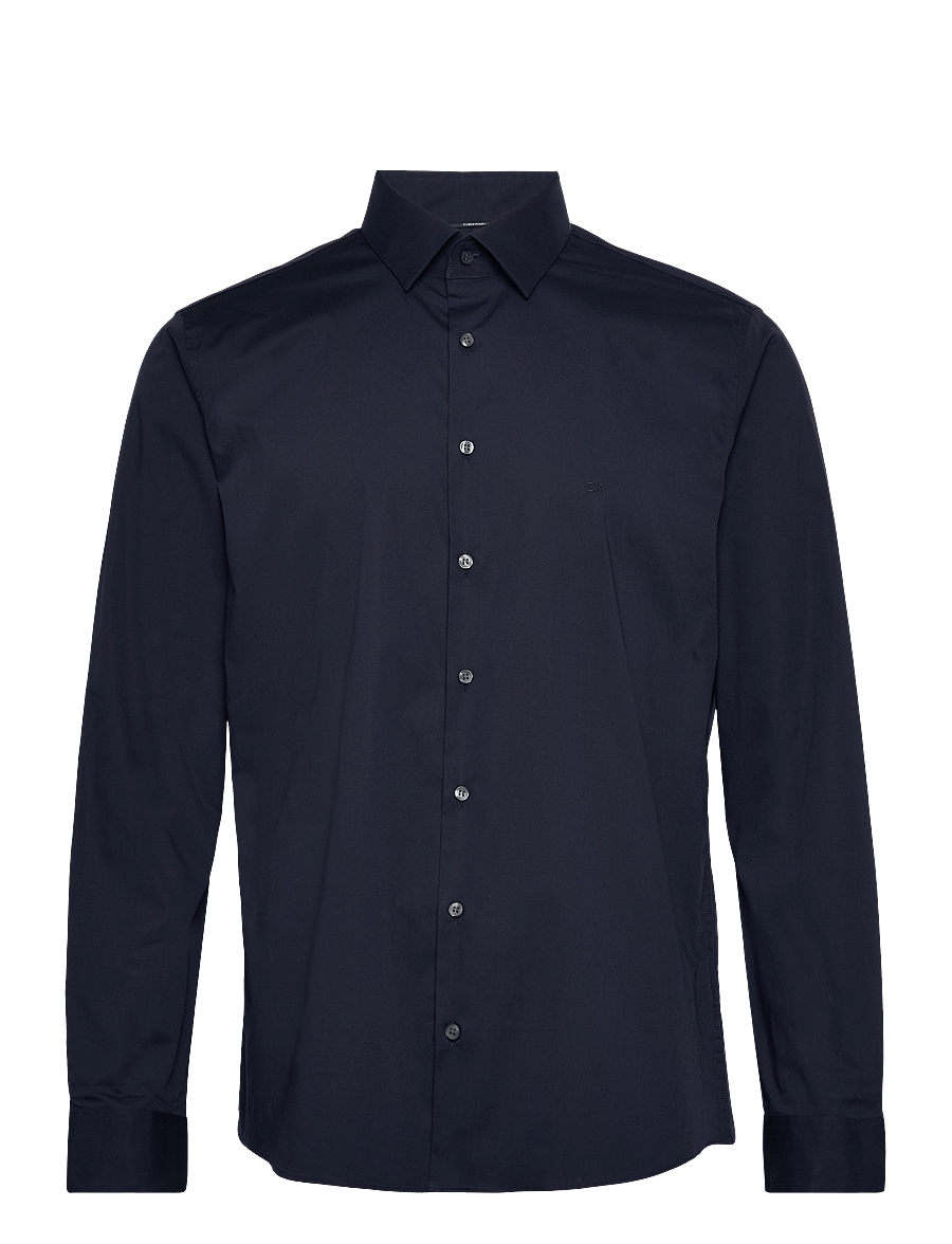 Calvin Klein - POPLIN STRETCH SLIM SHIRT - pidulikud särgid - night sky - 1