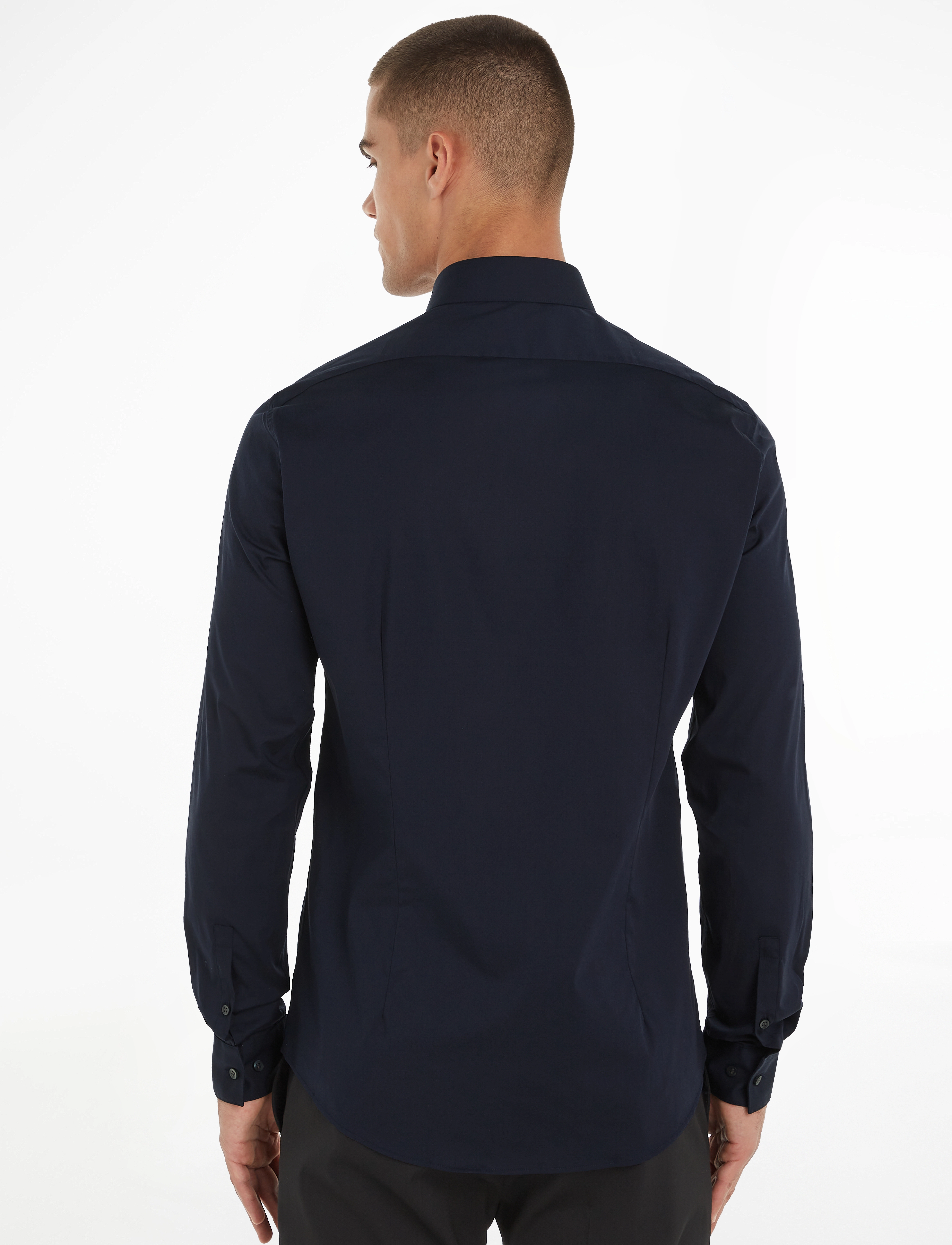 Calvin Klein - POPLIN STRETCH SLIM SHIRT - formal shirts - night sky - 3