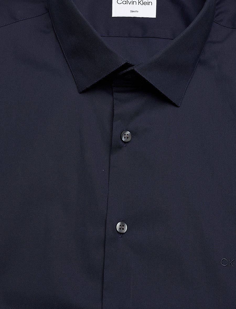 Calvin Klein - POPLIN STRETCH SLIM SHIRT - pidulikud särgid - night sky - 5