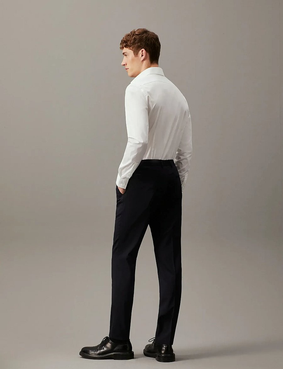 Calvin Klein - POPLIN STRETCH SLIM SHIRT - formelle hemden - white - 4