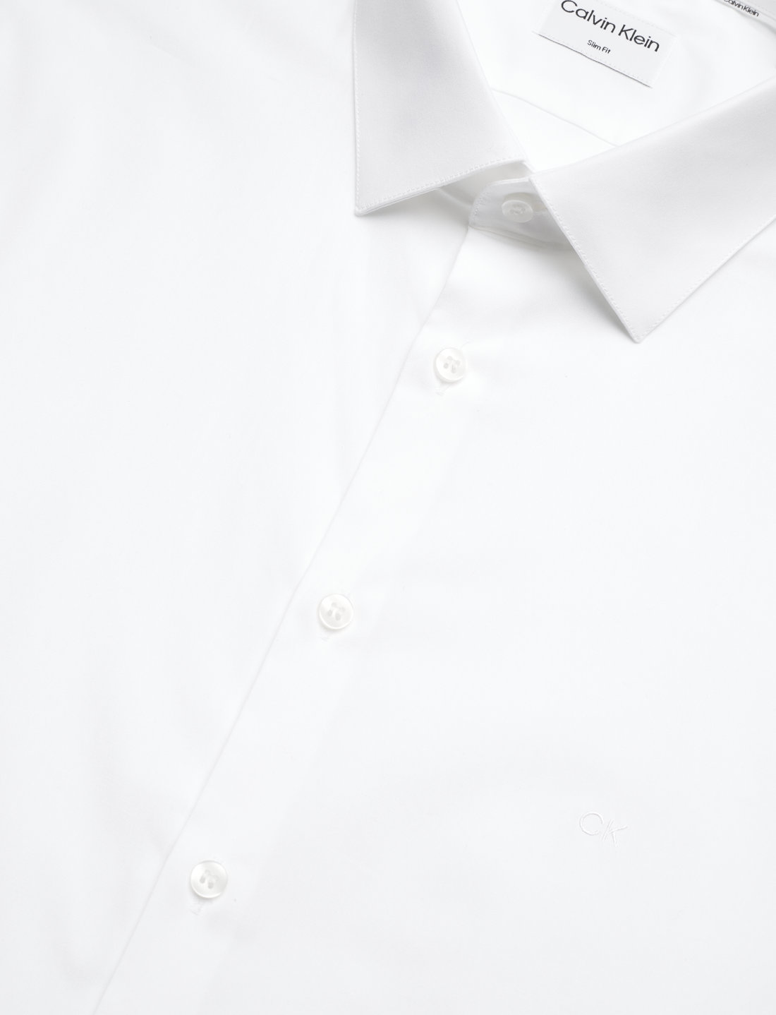 Calvin klein slim fit white dress discount shirt