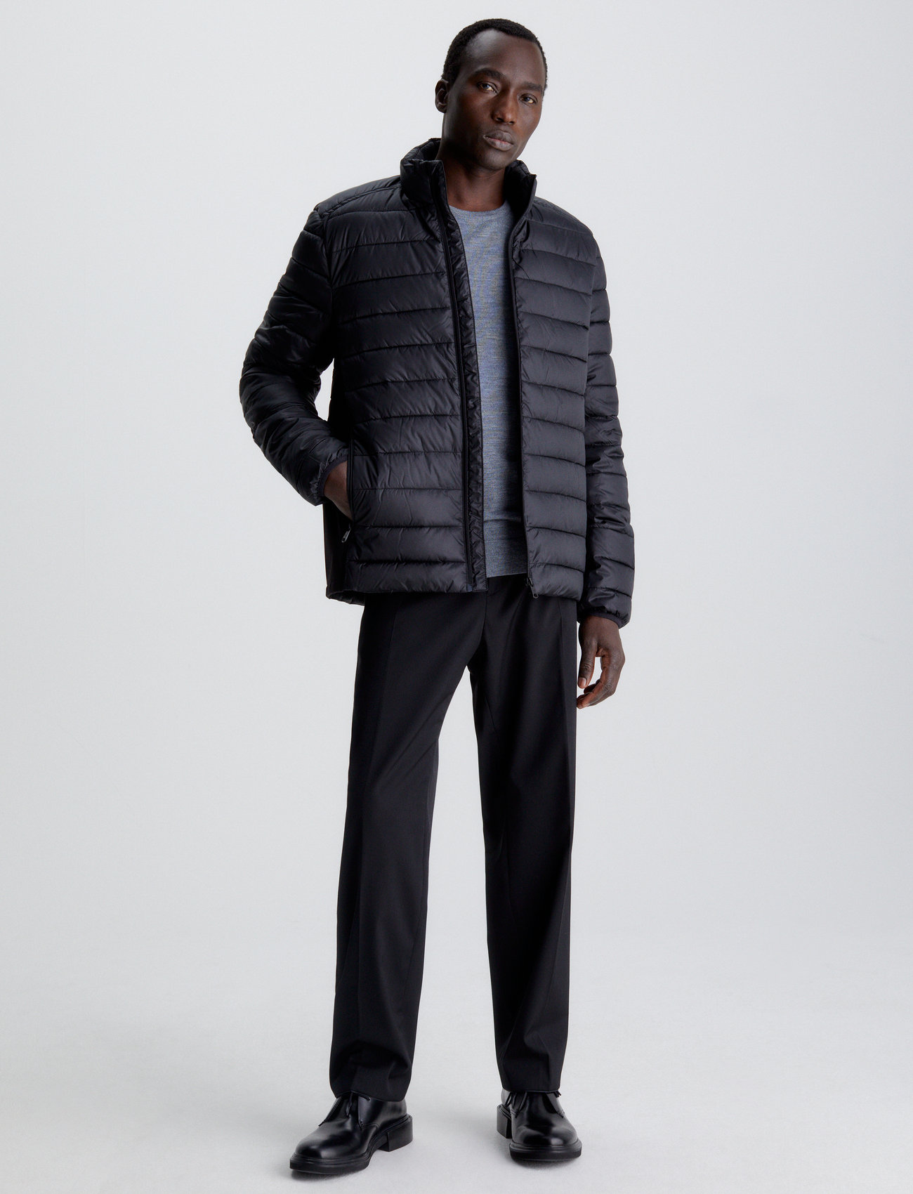 Calvin Klein - RECYCLED SIDE LOGO JACKET - winterjacken - ck black - 0