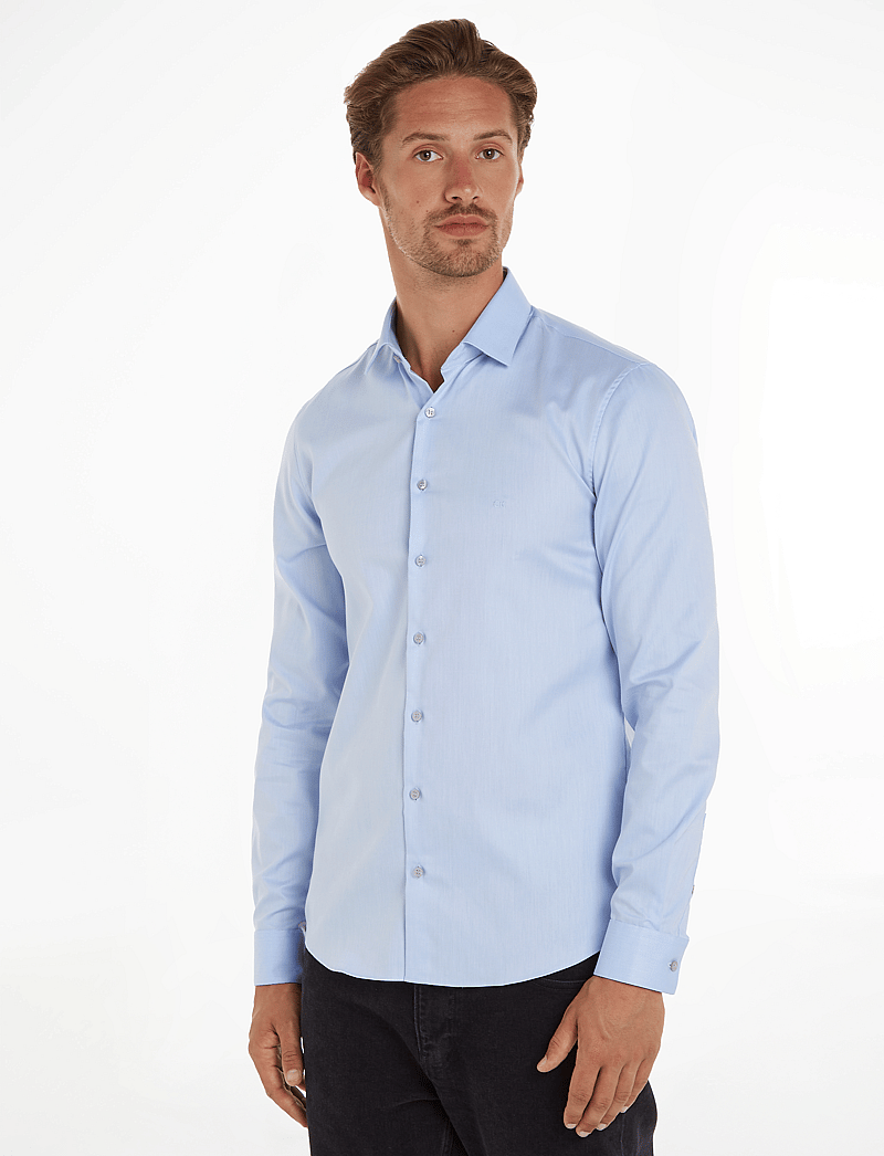 Calvin Klein - TWILL EASY CARE SLIM SHIRT - formelle skjorter - light blue - 0
