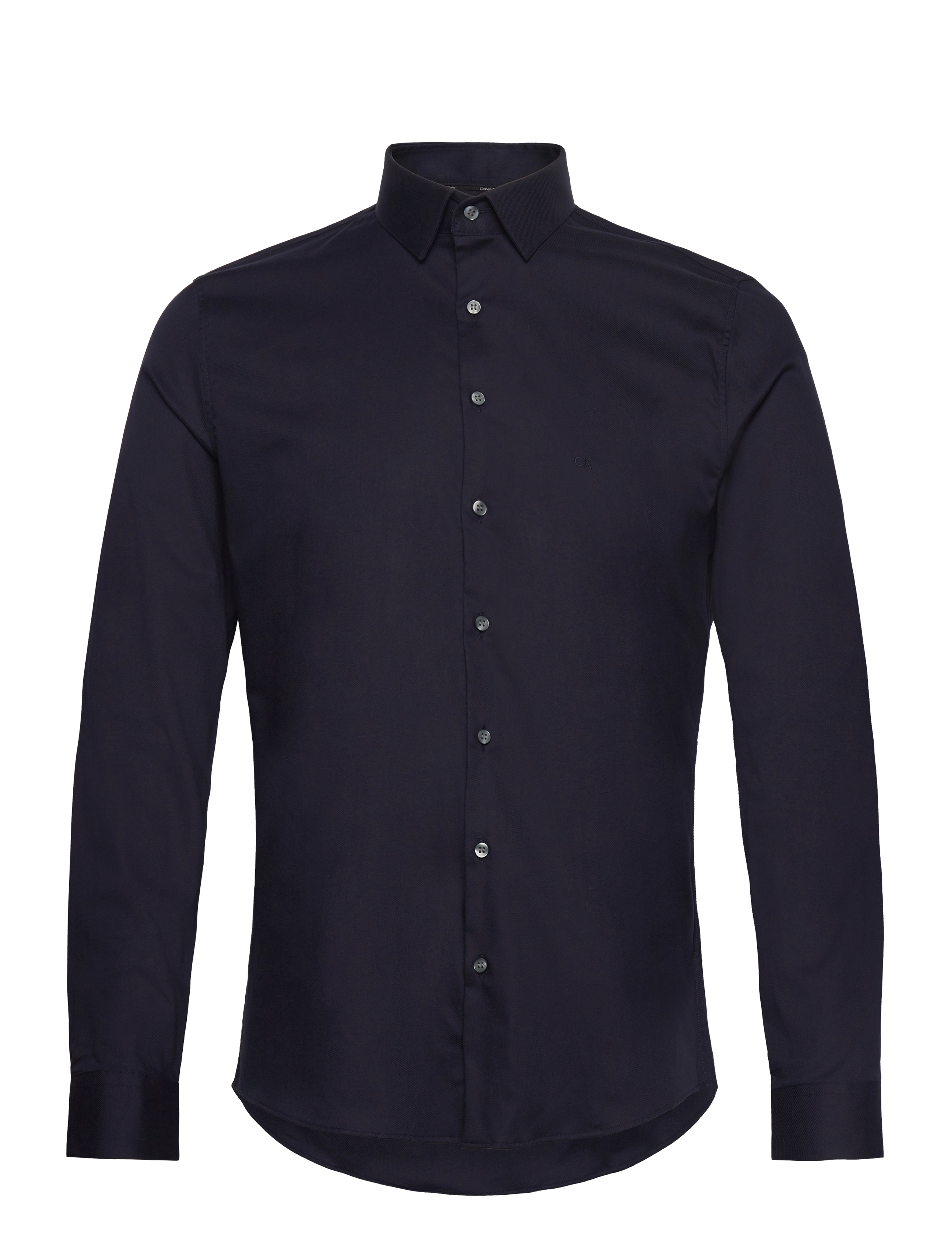 CALVIN KLEIN Twill Easy Care Slim Shirt Navy - 45 - Herren