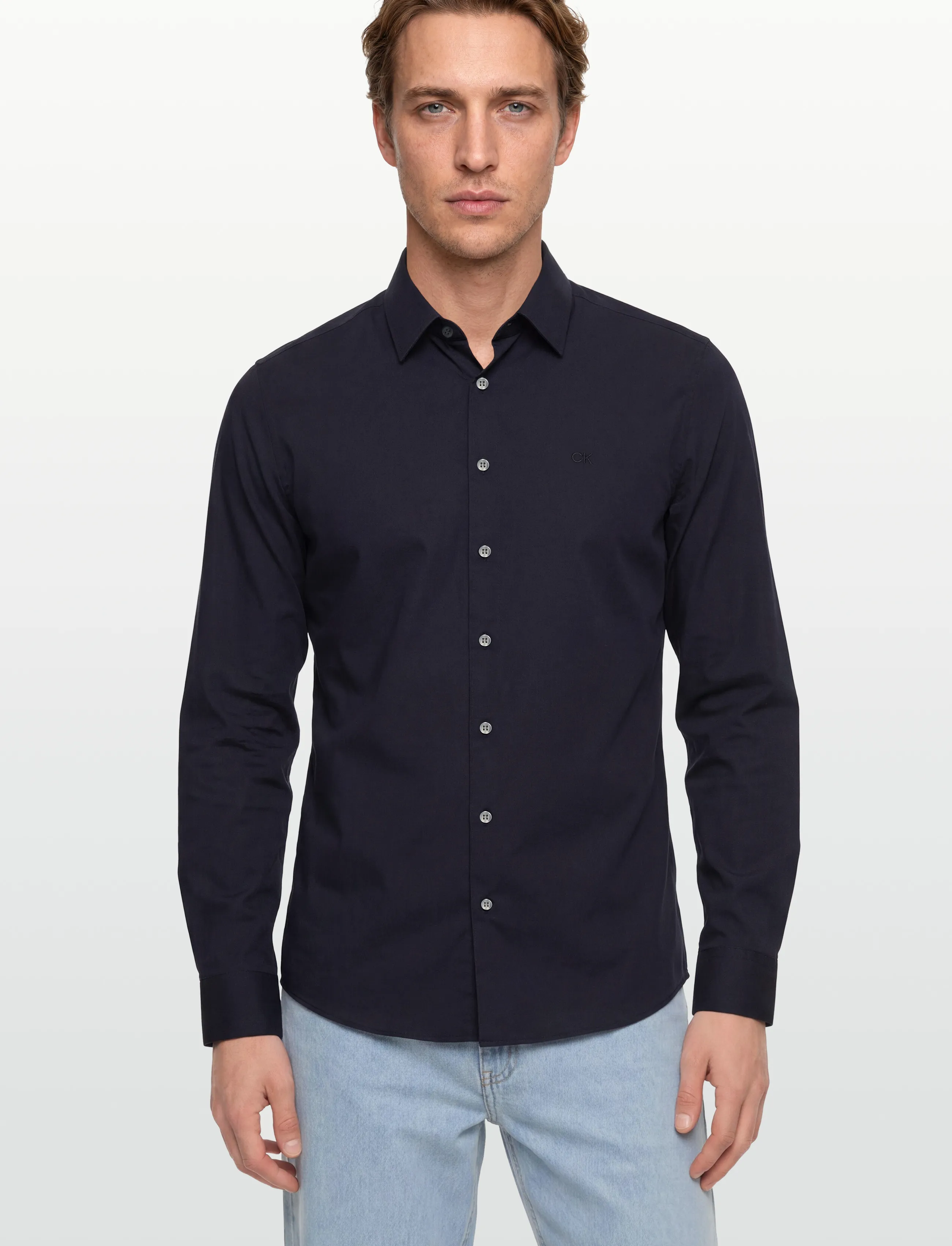 Calvin Klein - TWILL EASY CARE SLIM SHIRT - business shirts - night sky - 3