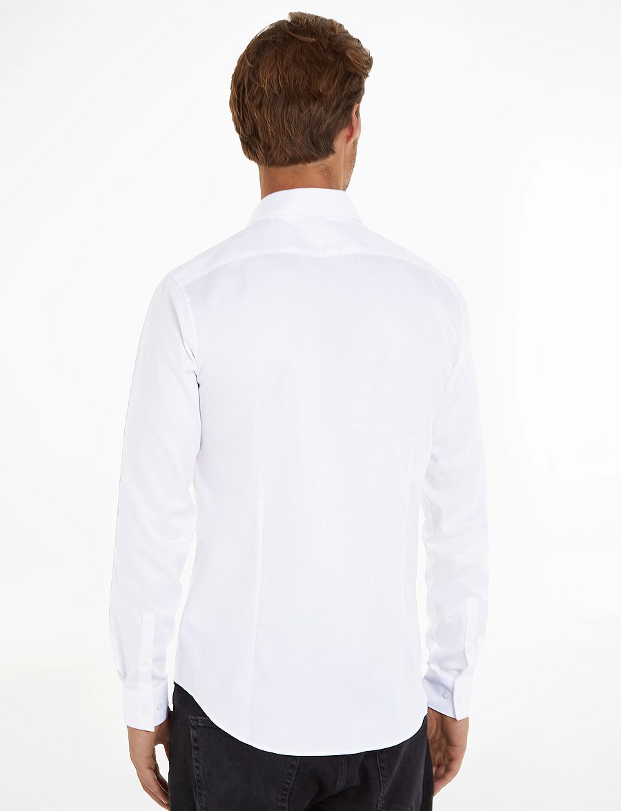 Calvin Klein - TWILL EASY CARE SLIM SHIRT - formal shirts - white - 2