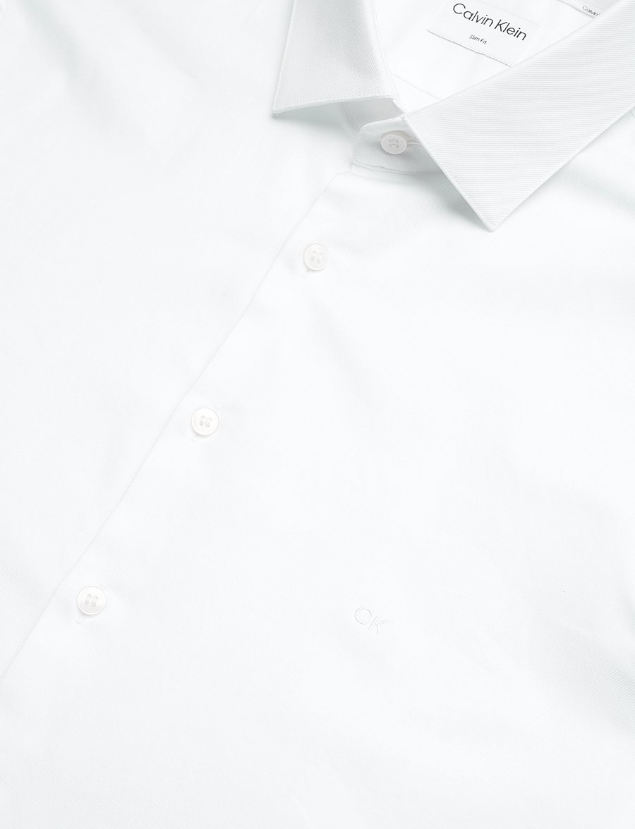 Calvin Klein - TWILL EASY CARE SLIM SHIRT - formal shirts - white - 5
