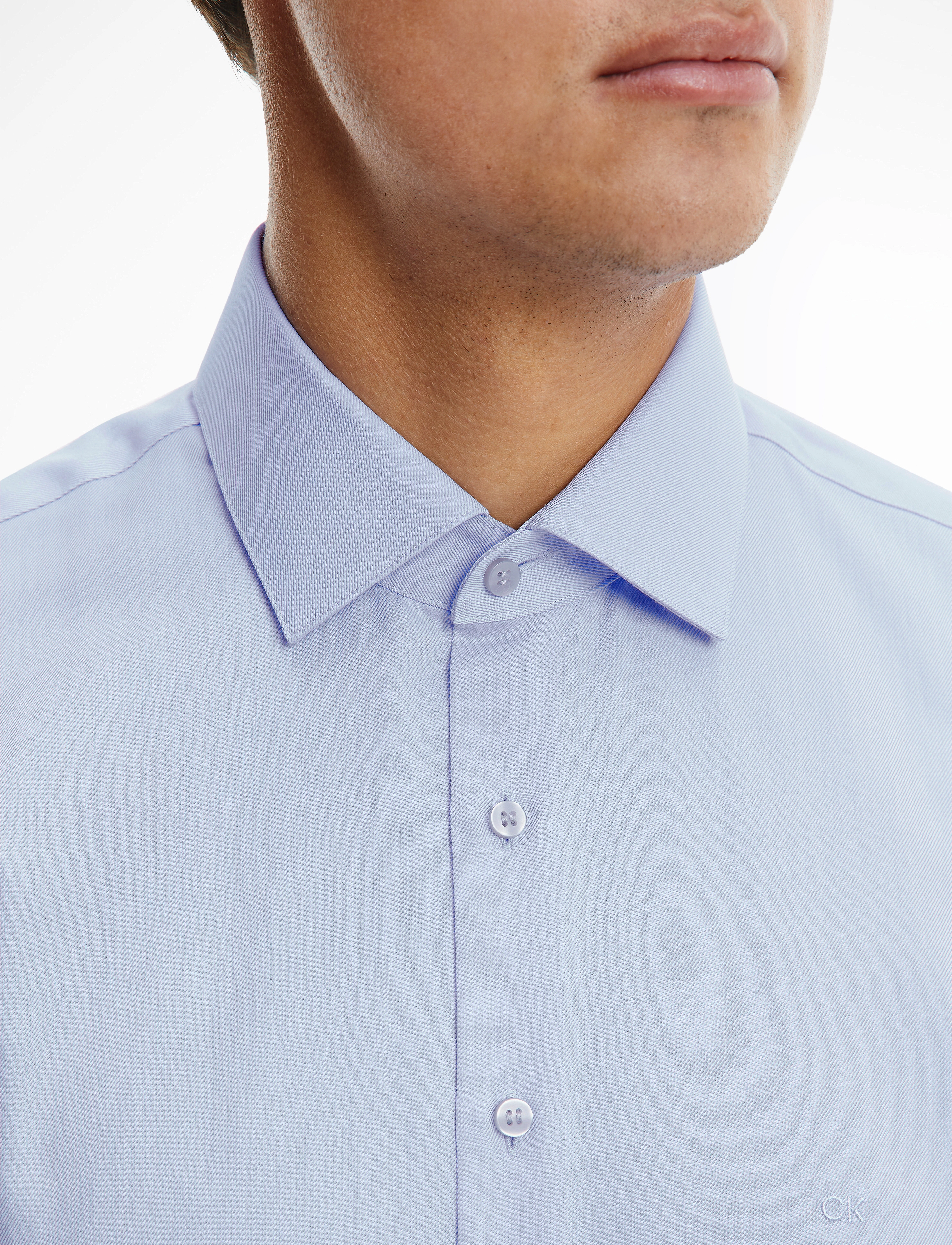 Calvin Klein - TWILL EASY CARE FITTED SHIRT - light blue - 3