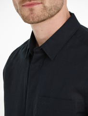 Calvin Klein - LINEN COTTON REGULAR SHIRT - lininiai marškiniai - ck black - 3