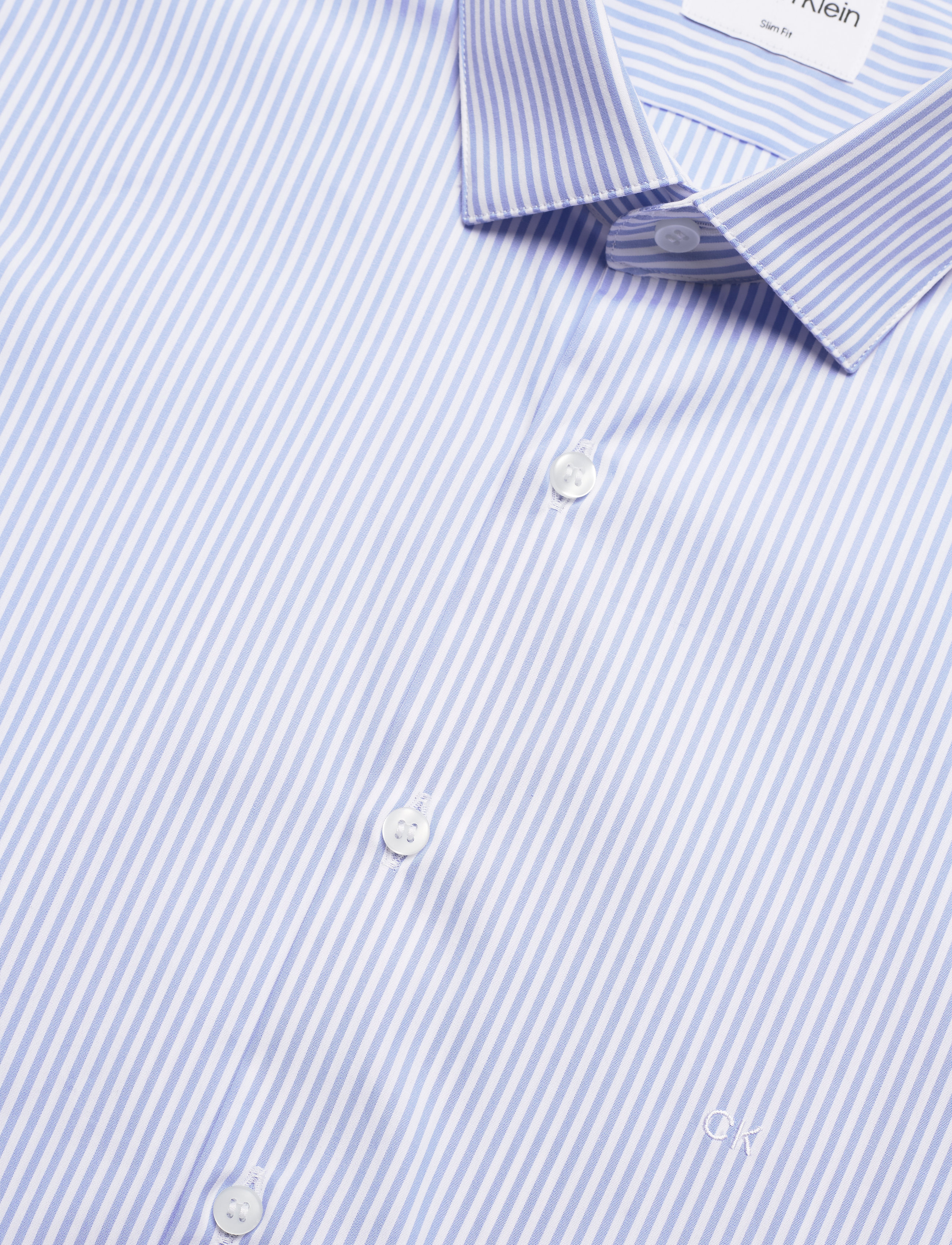 Calvin Klein - STRIPE EASY CARE SLIM SHIRT - light blue - 3