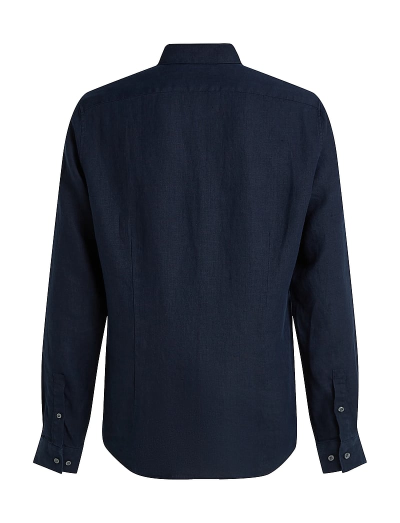 Calvin Klein - LINEN SOLID SLIM SHIRT - leinenhemden - dark sapphire - 5