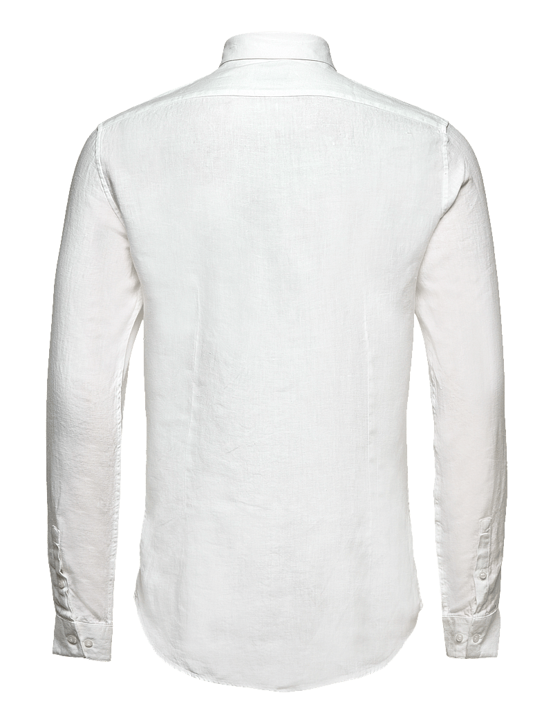 Calvin Klein - LINEN SOLID SLIM SHIRT - leinenhemden - white - 2