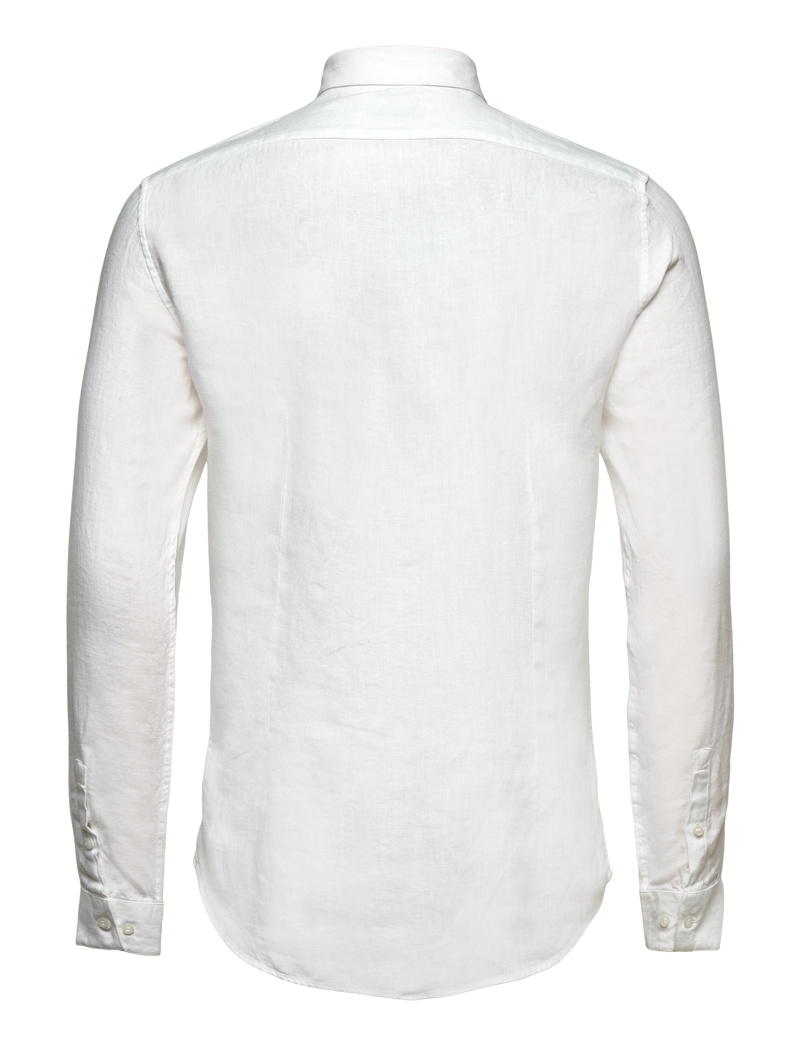 Calvin Klein - LINEN SOLID SLIM SHIRT - linasest riidest särgid - white - 2