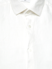 Calvin Klein - LINEN SOLID SLIM SHIRT - pellavakauluspaidat - white - 4