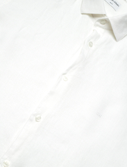Calvin Klein - LINEN SOLID SLIM SHIRT - pellavakauluspaidat - white - 5