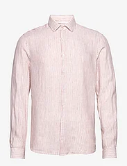 Calvin Klein - LINEN STRIPE SLIM SHIRT - linen shirts - canyon dust - 0