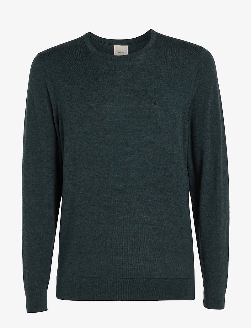 Calvin Klein - SUPERIOR WOOL CREW NECK SWEATER - rundhalsad - midnight forest heather - 1