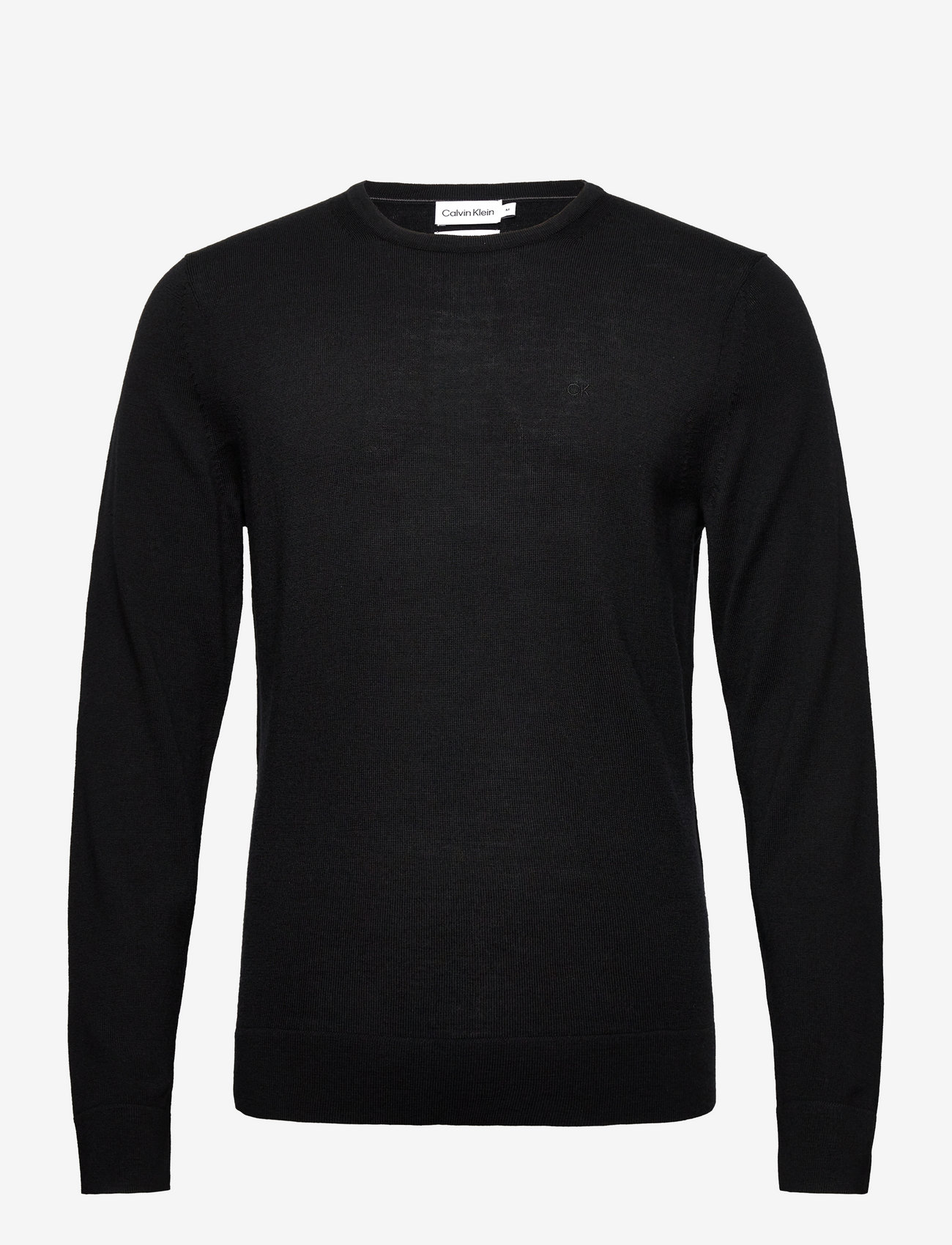 Calvin Klein - SUPERIOR WOOL CREW NECK SWEATER - ck black - 1
