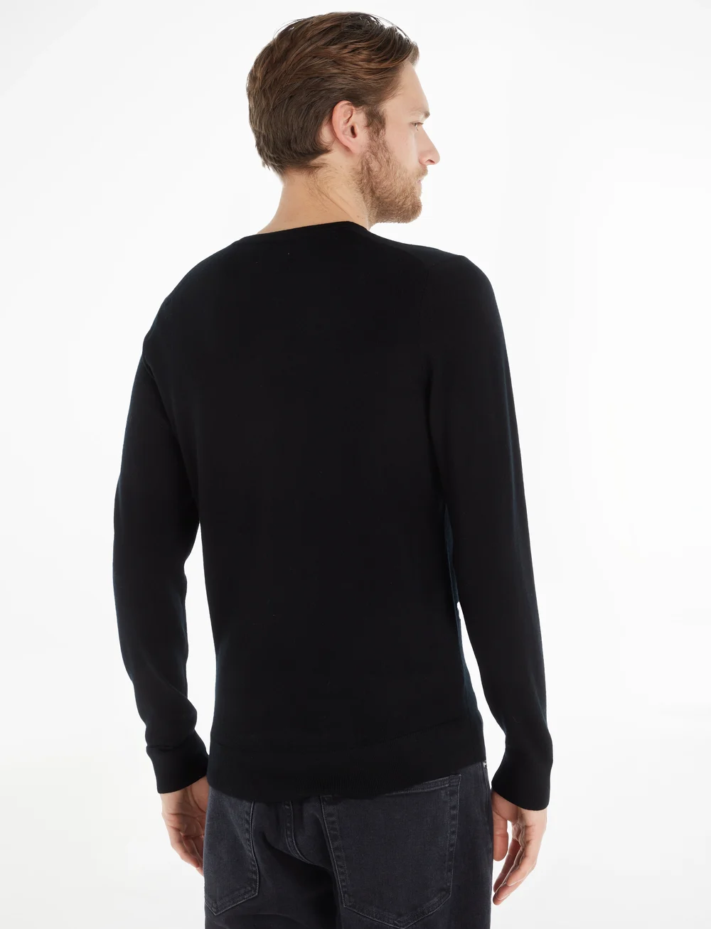 Calvin Klein - SUPERIOR WOOL CREW NECK SWEATER - round necks - ck black - 3