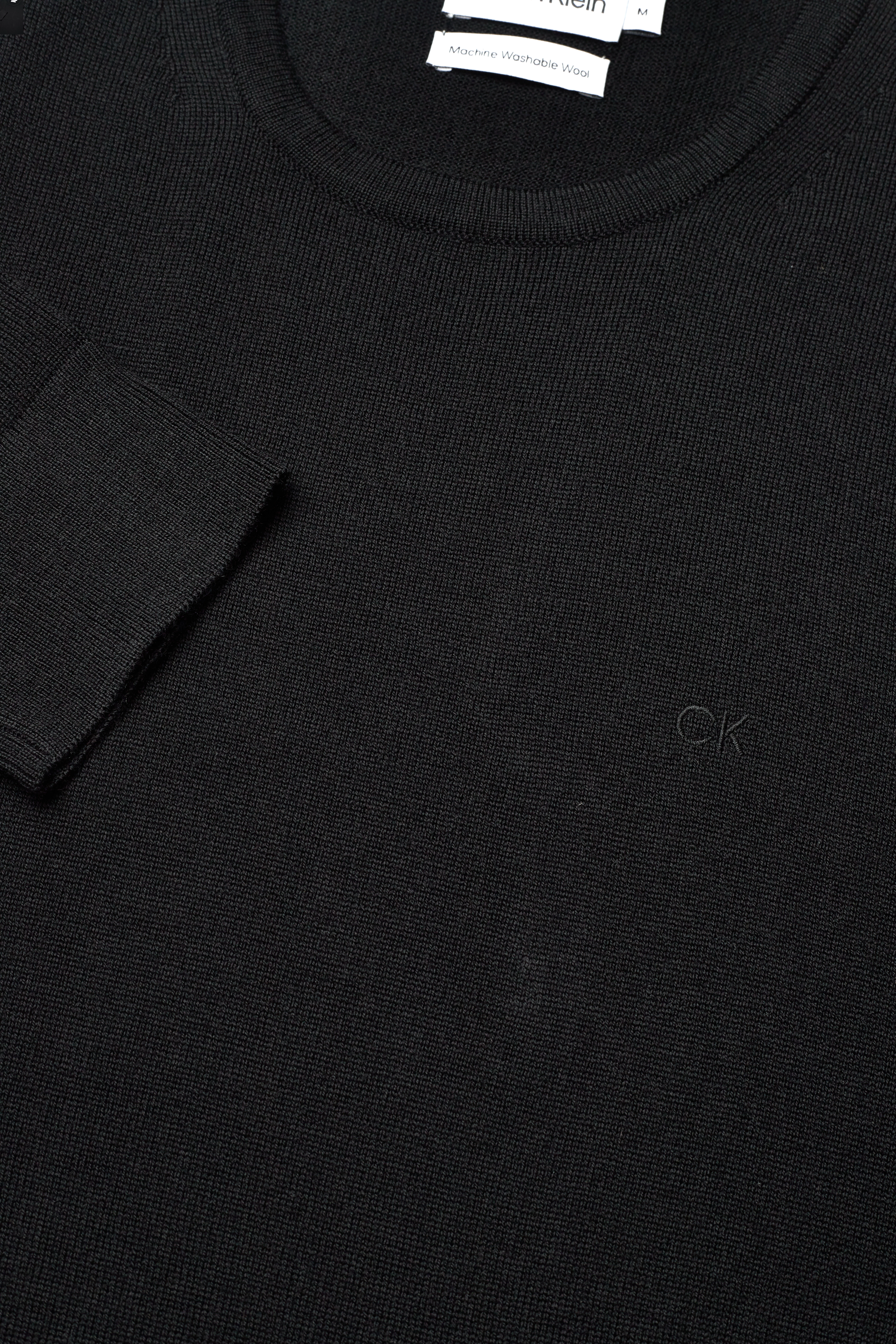 Calvin Klein - SUPERIOR WOOL CREW NECK SWEATER - ck black - 5
