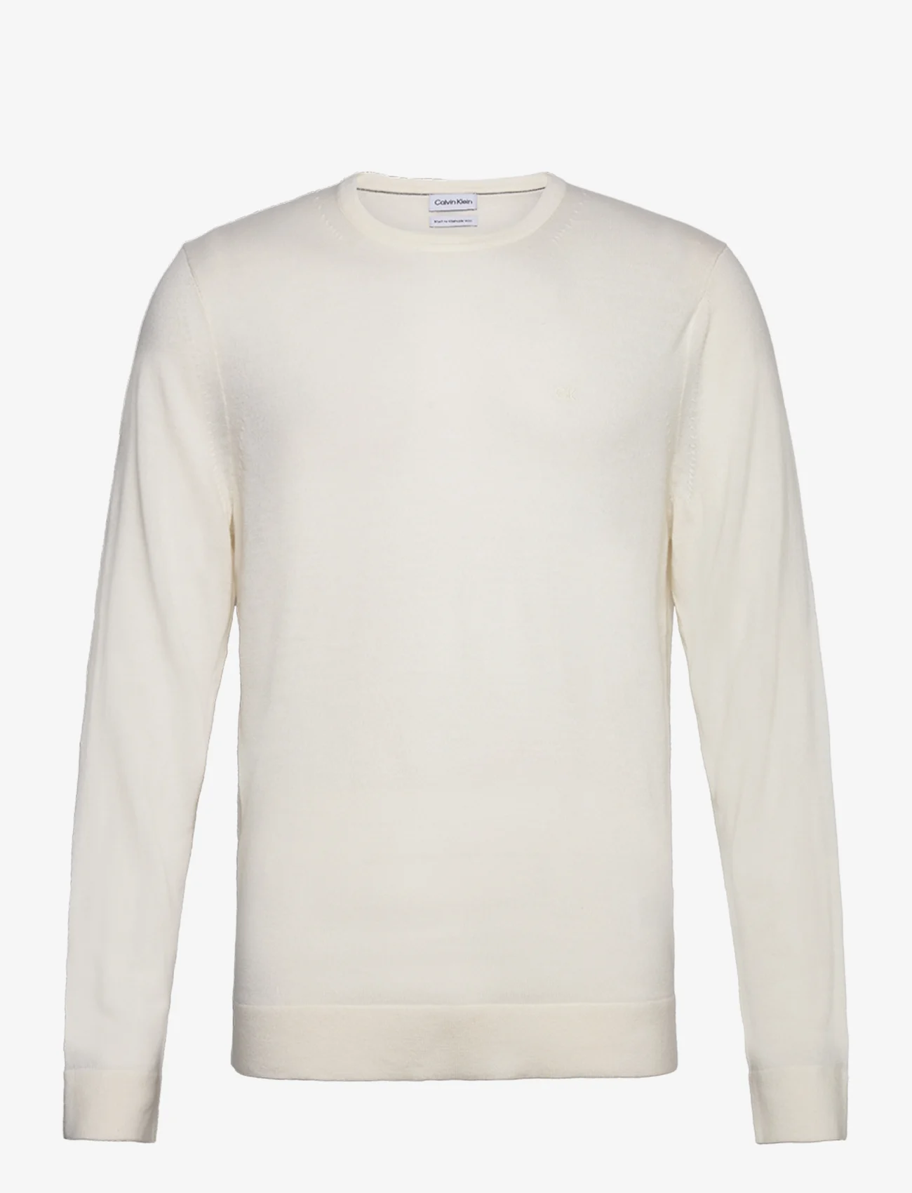 Calvin Klein - SUPERIOR WOOL CREW NECK SWEATER - trøjer - egret - 0