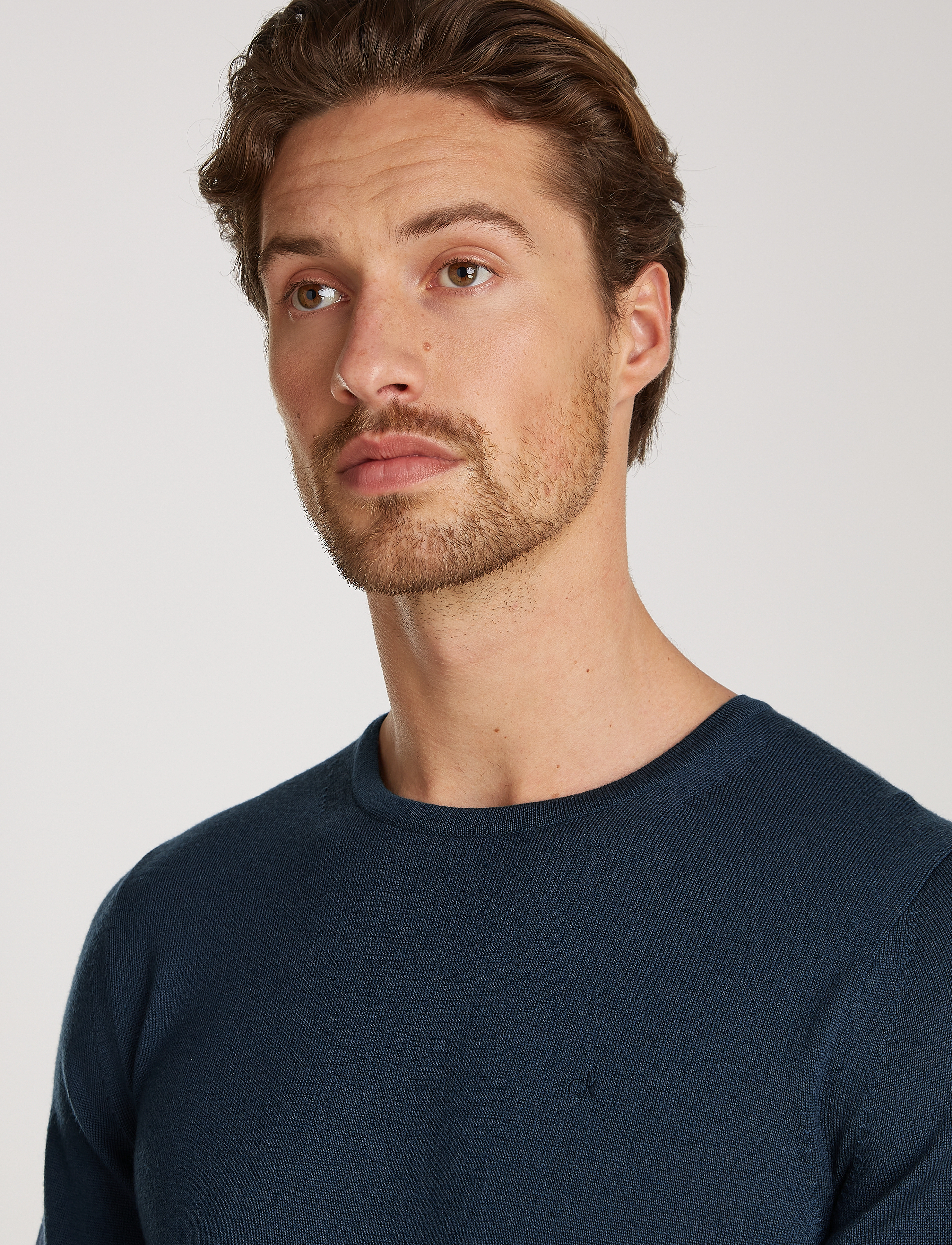 Calvin Klein - SUPERIOR WOOL CREW NECK SWEATER - ink - 2