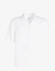 Calvin Klein - LINEN COTTON CUBAN S/S SHIRT - linasest riidest särgid - bright white - 0