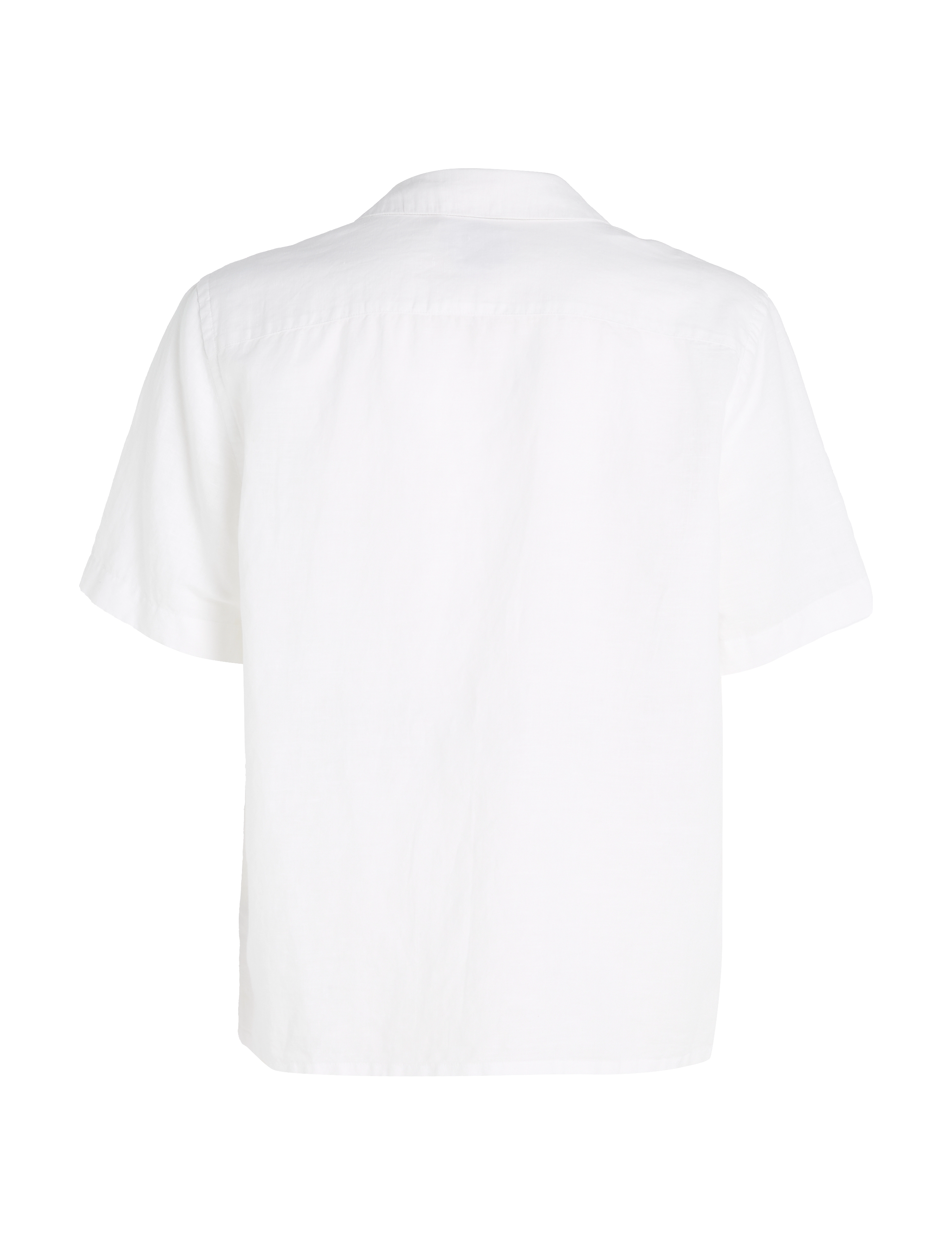 Calvin Klein - LINEN COTTON CUBAN S/S SHIRT - bright white - 4