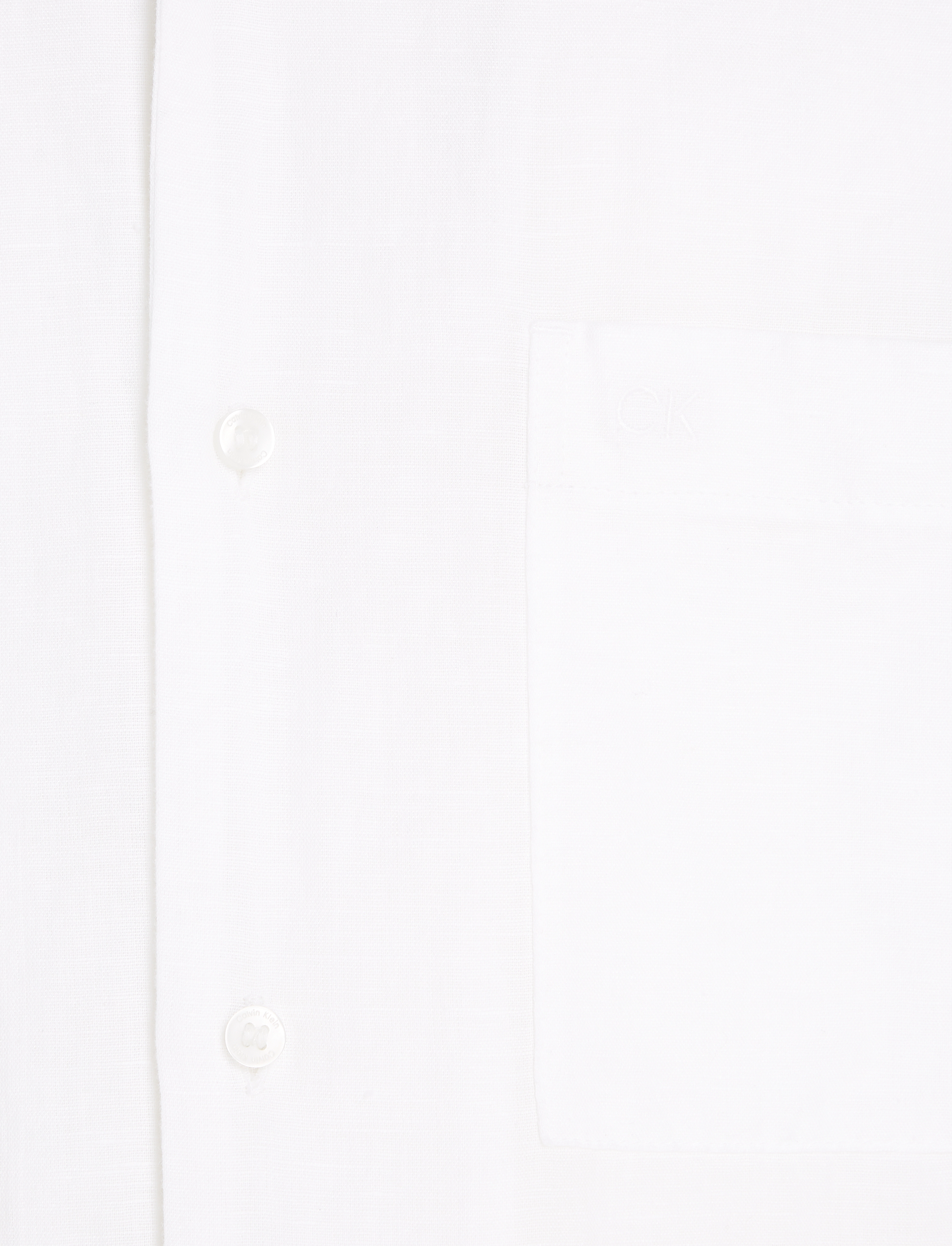 Calvin Klein - LINEN COTTON CUBAN S/S SHIRT - bright white - 5