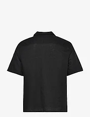Calvin Klein - LINEN COTTON CUBAN S/S SHIRT - linasest riidest särgid - ck black - 1