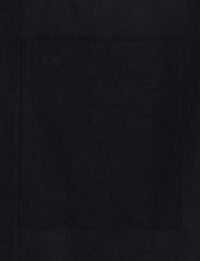 Calvin Klein - LINEN COTTON CUBAN S/S SHIRT - pellavakauluspaidat - ck black - 6