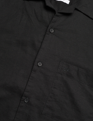 Calvin Klein - LINEN COTTON CUBAN S/S SHIRT - linen shirts - ck black - 4