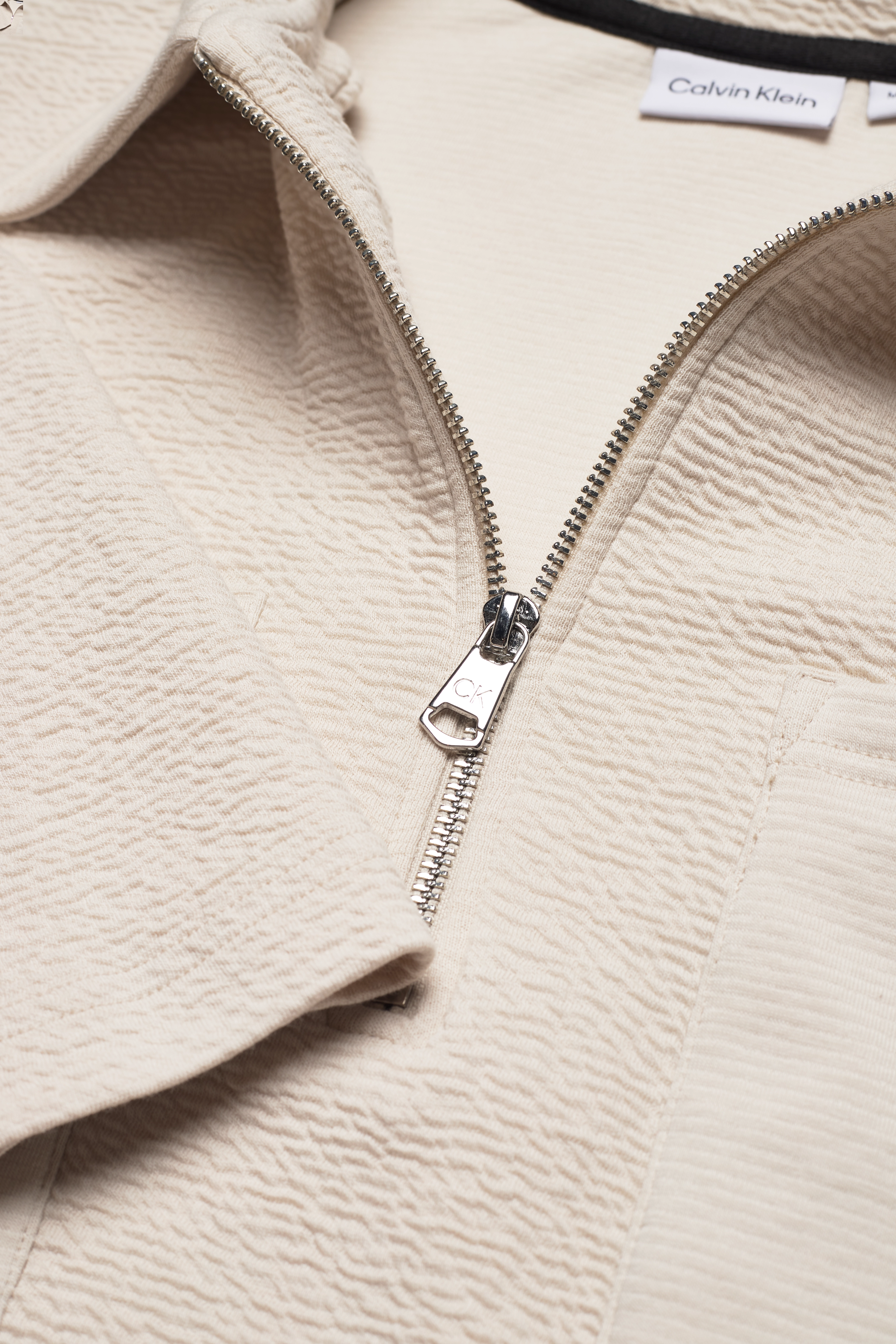 Calvin Klein - SOFT STRUCTURED QUARTER ZIP - stony beige - 2